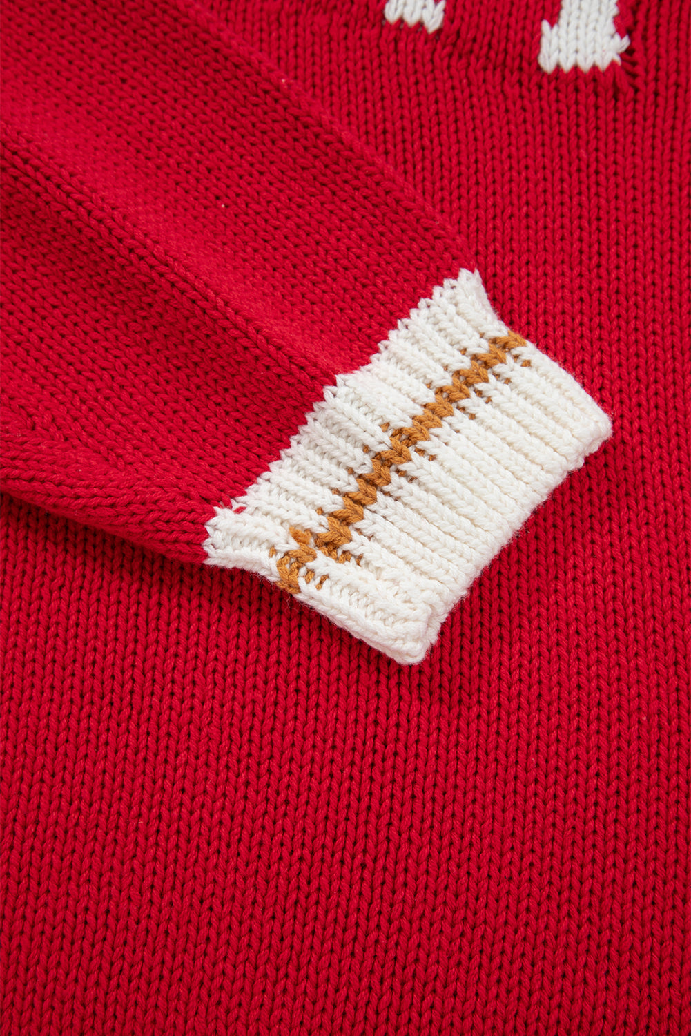 Colorblock Edge MERRY Edge Drop-Shoulder Cozy Knit Top