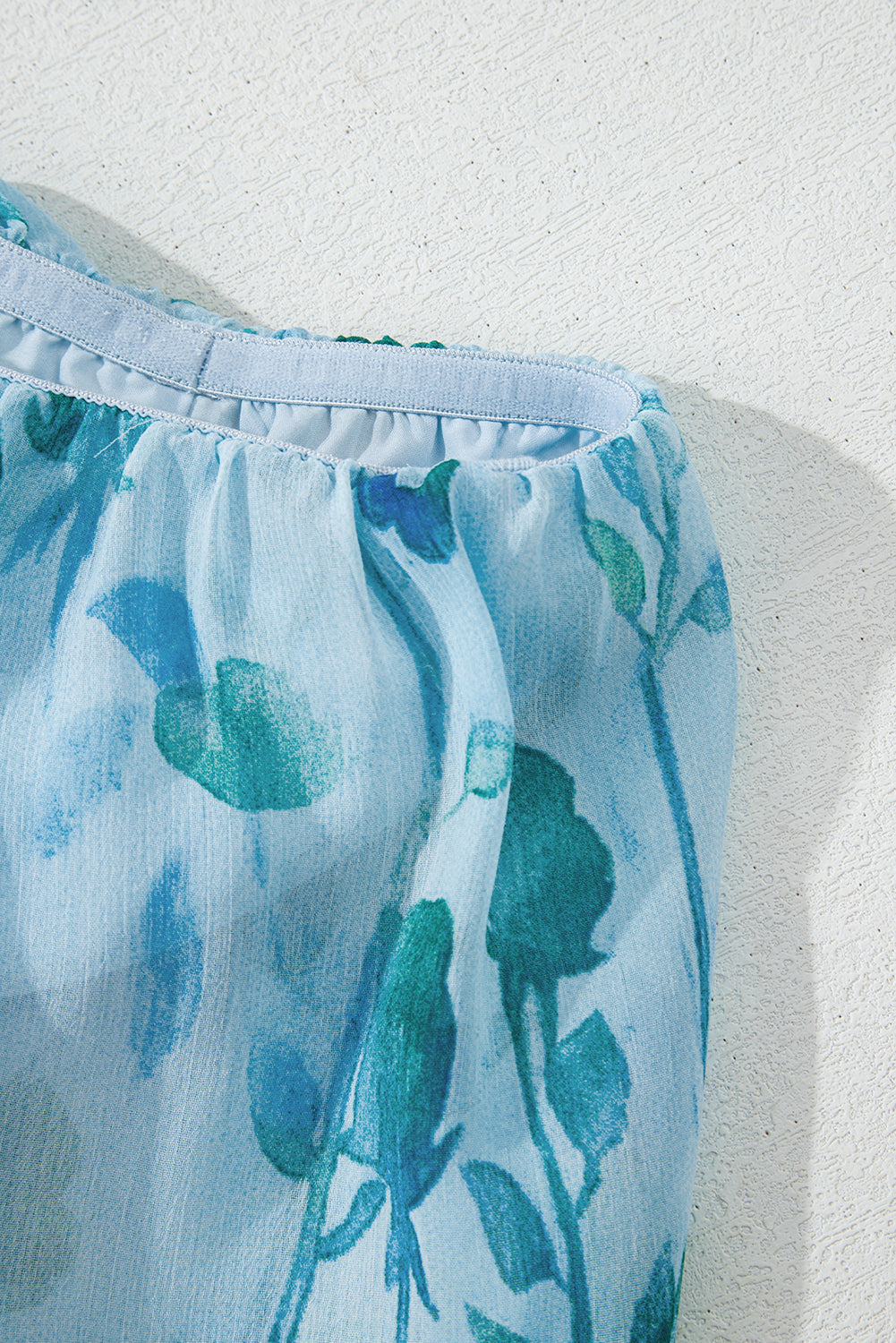 Floral Print Ruffled Side Slit Tube Top Maxi Dress