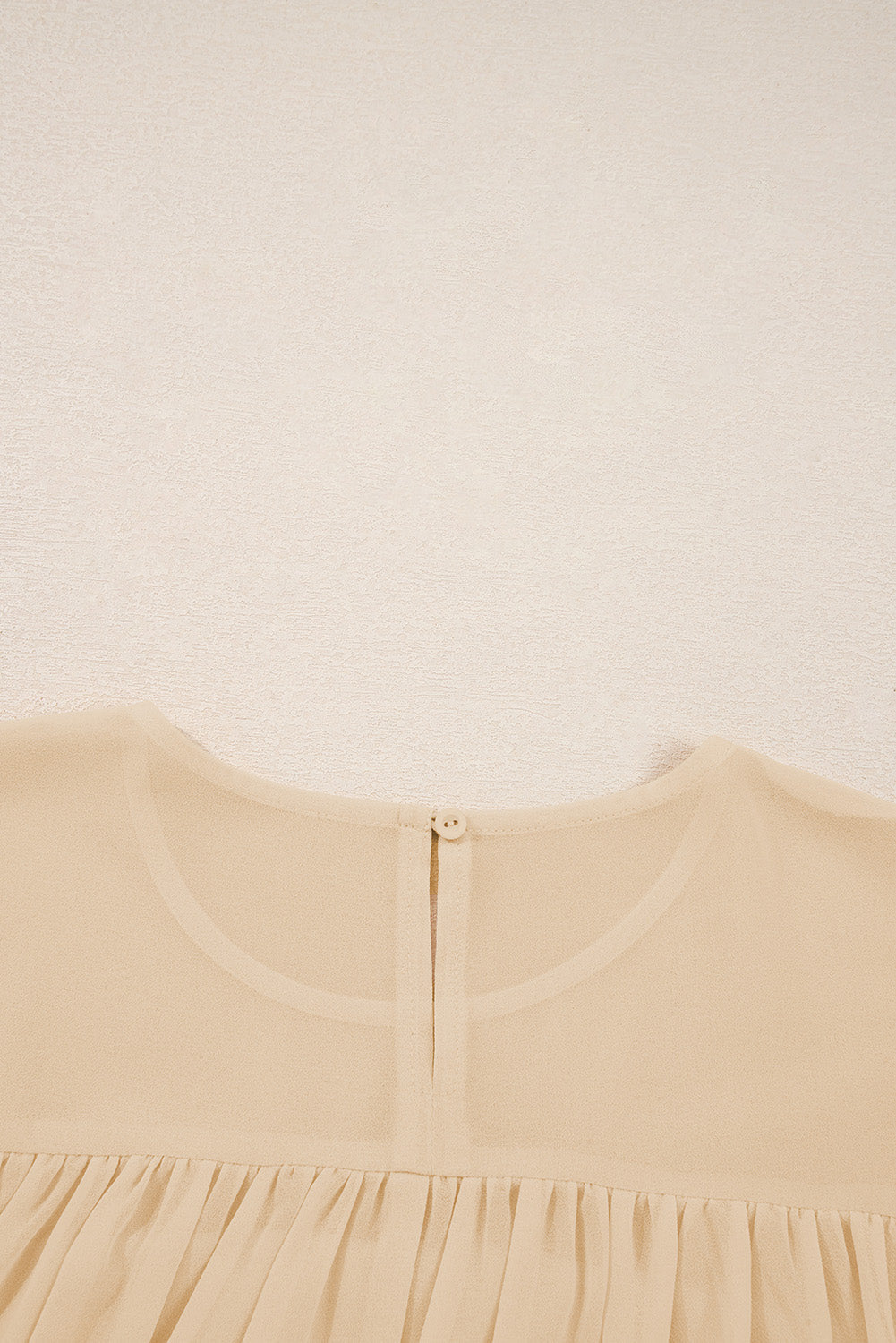Pleated Ruffle Long-Sleeved Chiffon Blouse