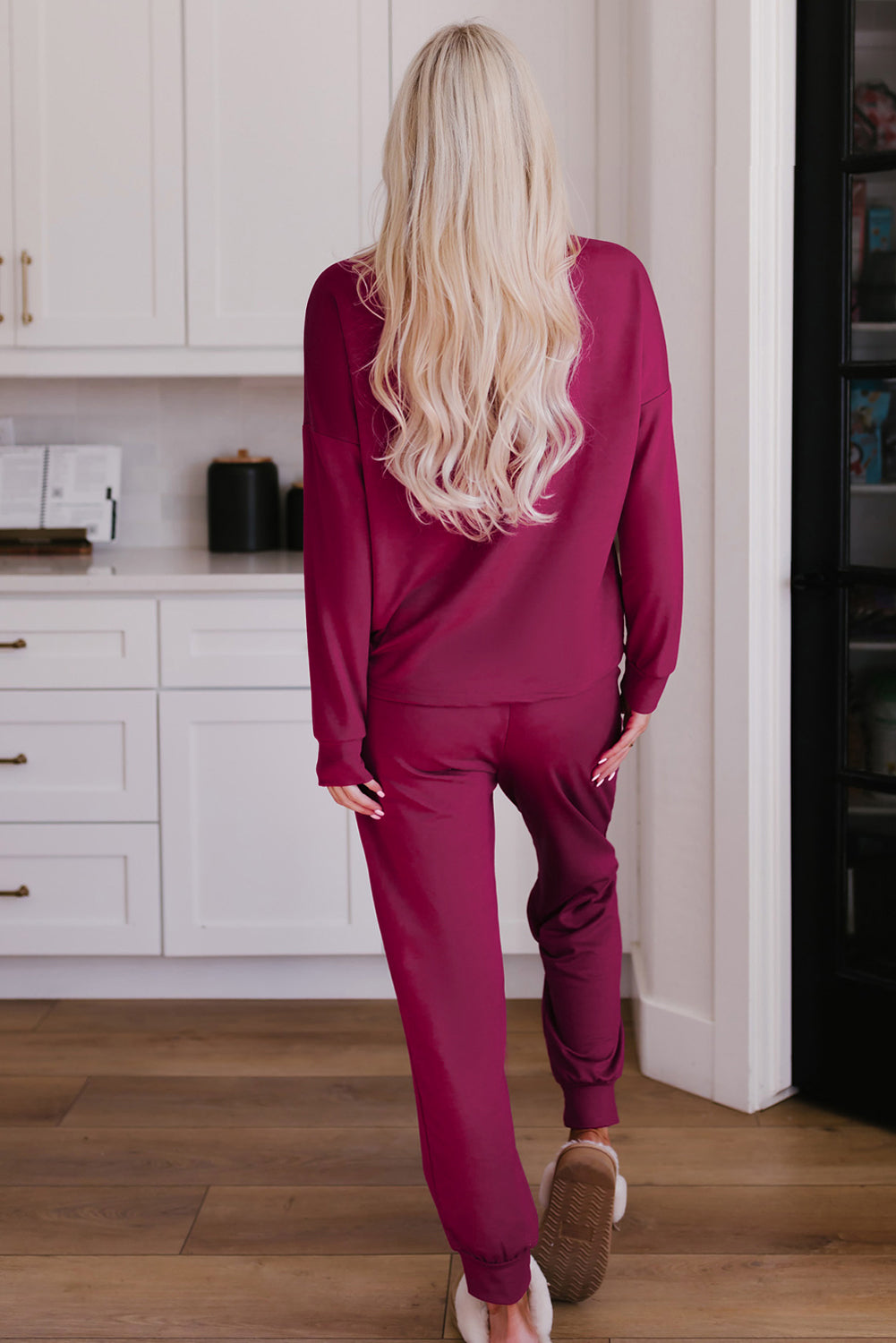 and Long-Sleeved Pullover Jogger Pants Lounge Set