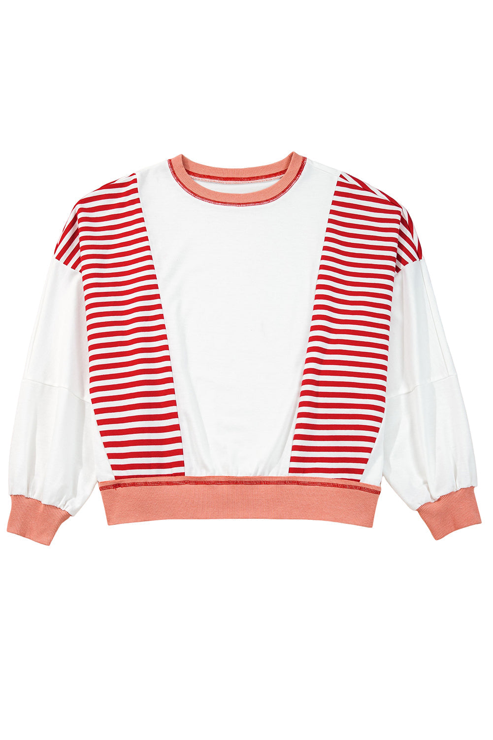 Colorblock Stitching Patchwork Contrast Oversize Sweatshirt