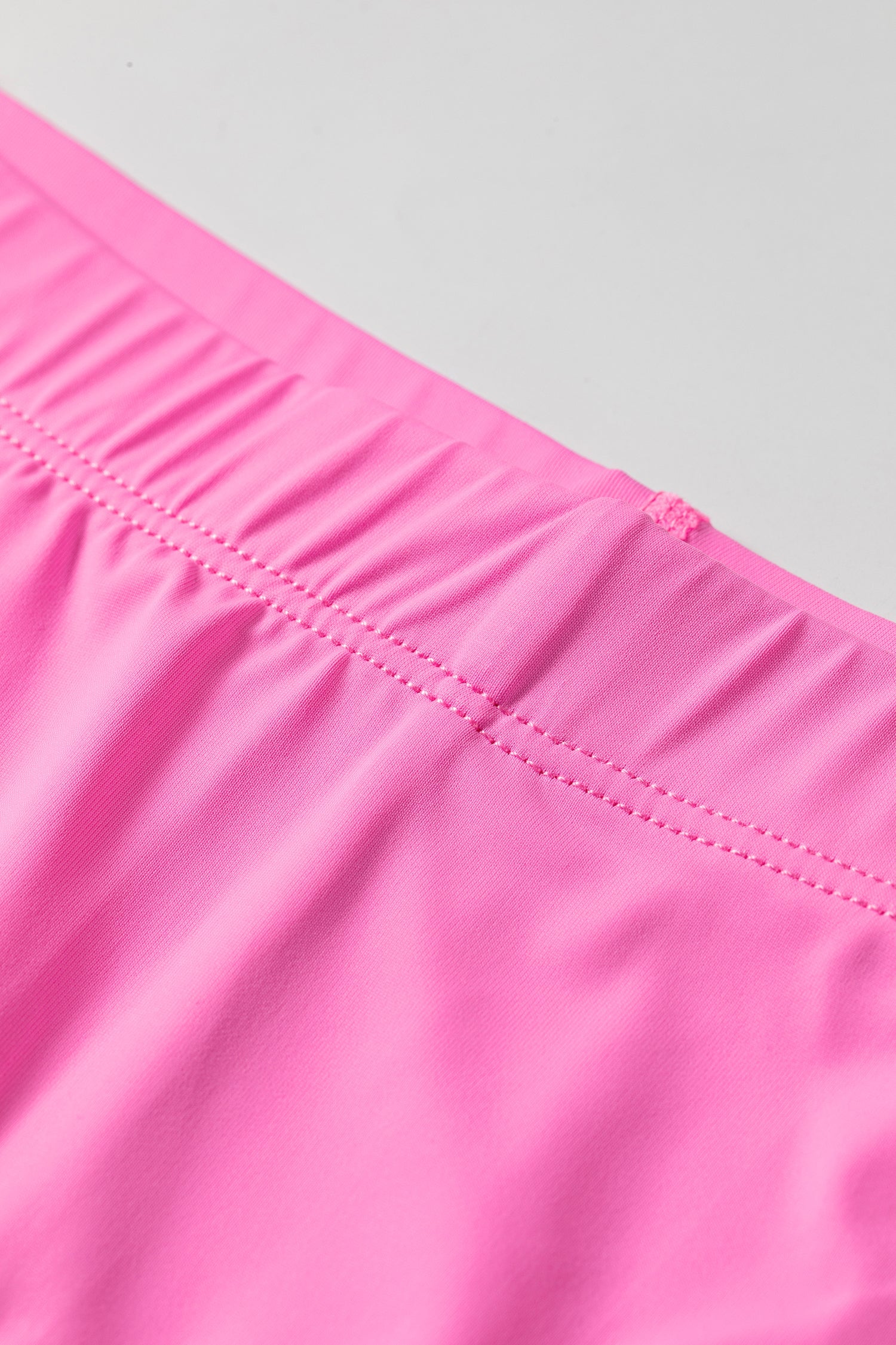 Solid Bright Pink Tunic Tank Dress Athletic Shorts 2-Piece Outfit