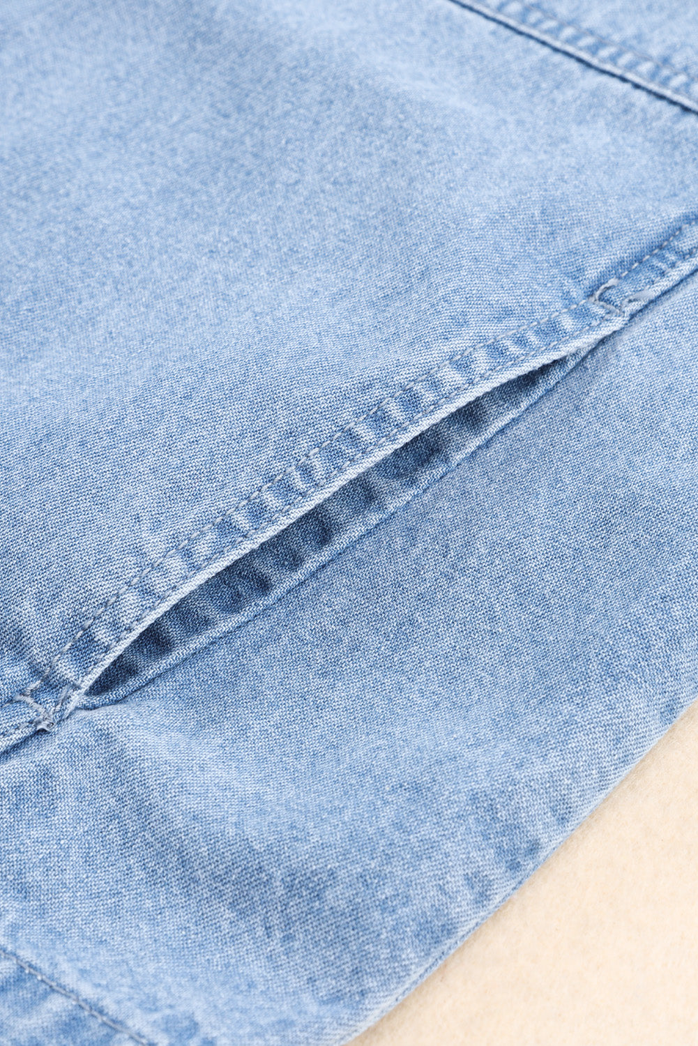 Denim Jacket for Women Roll-Up Tab Sleeve Button Down Pocket