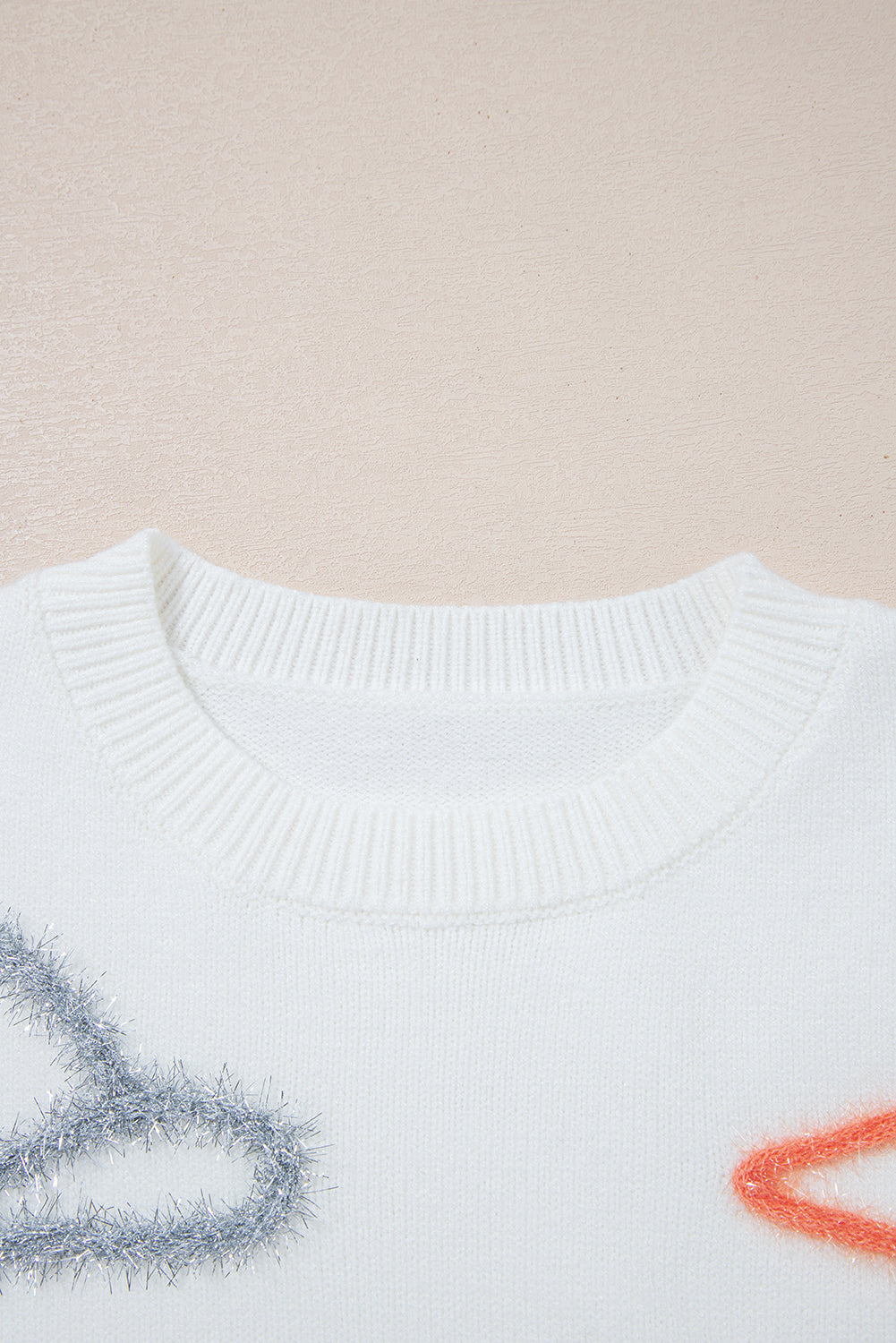 Boots Tinsel Western Horseshoe Star Knit Crew-Neck Knit Top