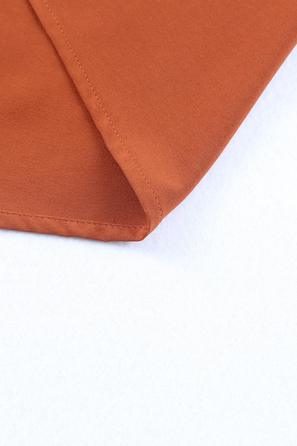 Women's Button-Front V Neck Ruffle-Trimmed Pleat-Detail Blouse