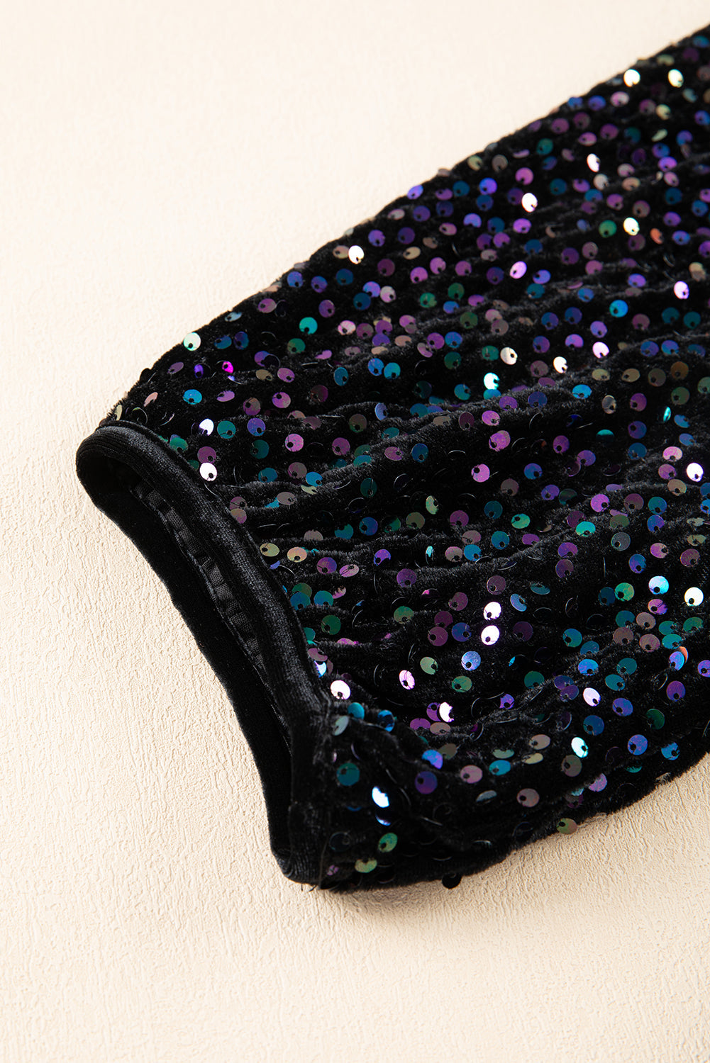 Shirt for Women Sequin Button-Front Velvet Peplum