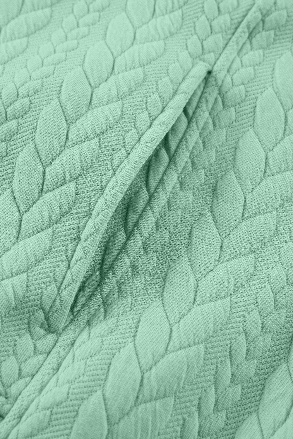 Cable Textured Baggy Solid Hoodie