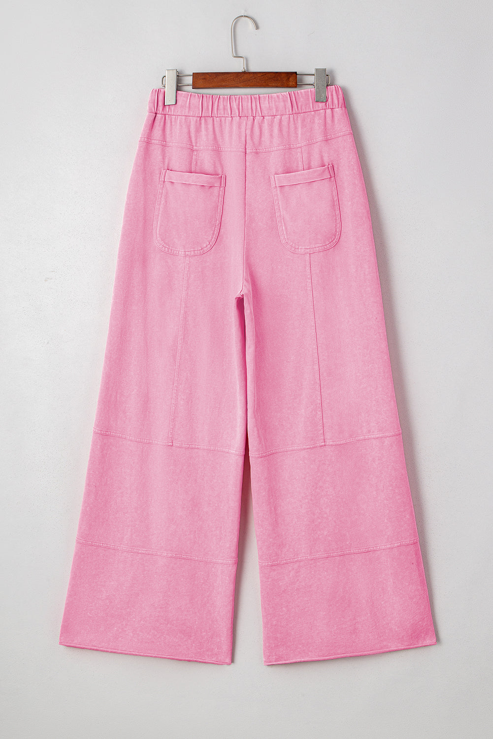 Bonbon Waistband Mineral Wash Wide-Leg Cargo Pants
