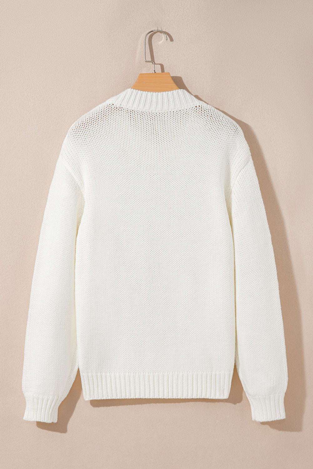 Embroidered Graphic Bow Boots Drop-Shoulder Knit Top