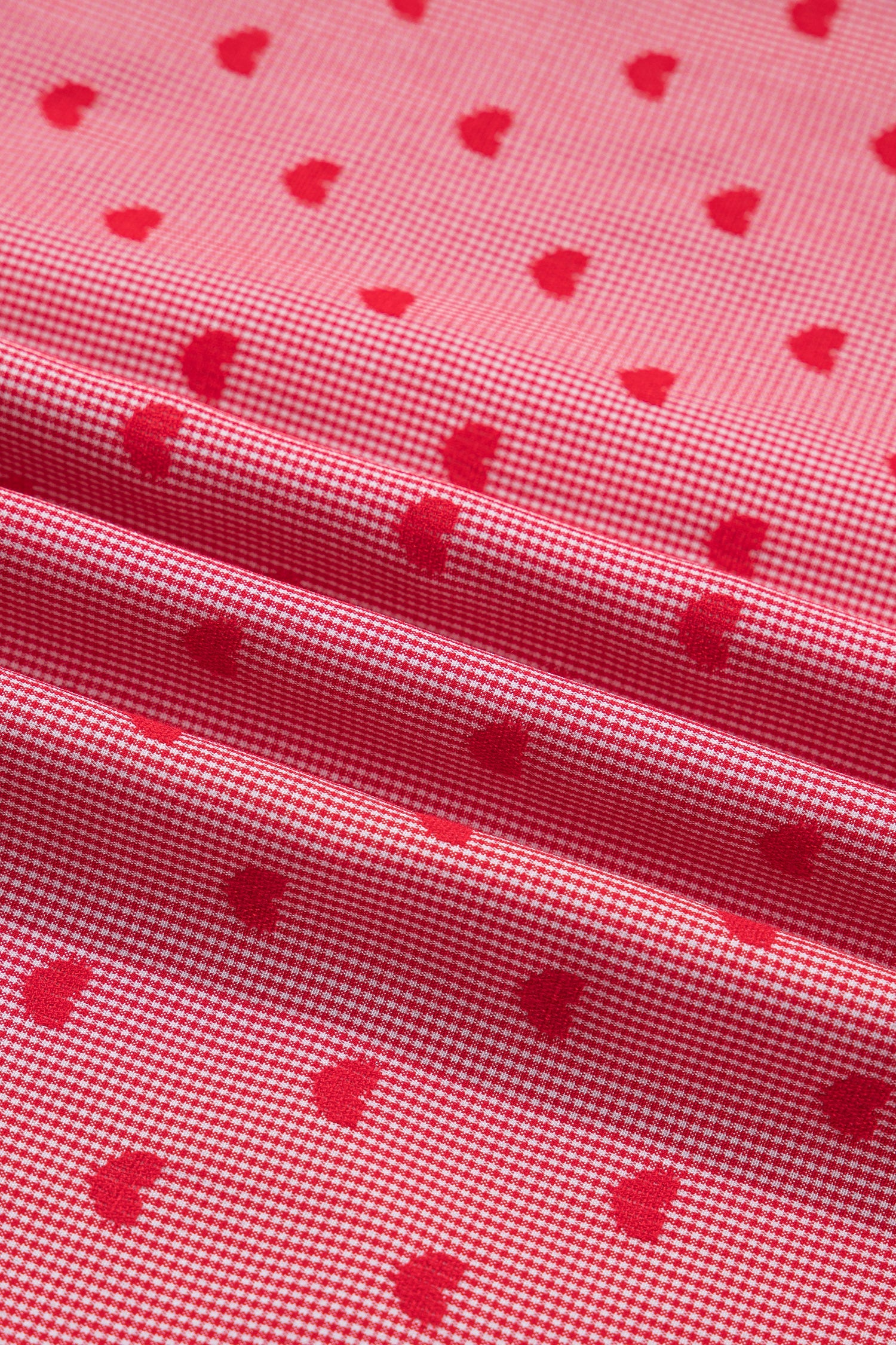 Shape Print Heart Print Half Sleeve Loose Valentine Shirt