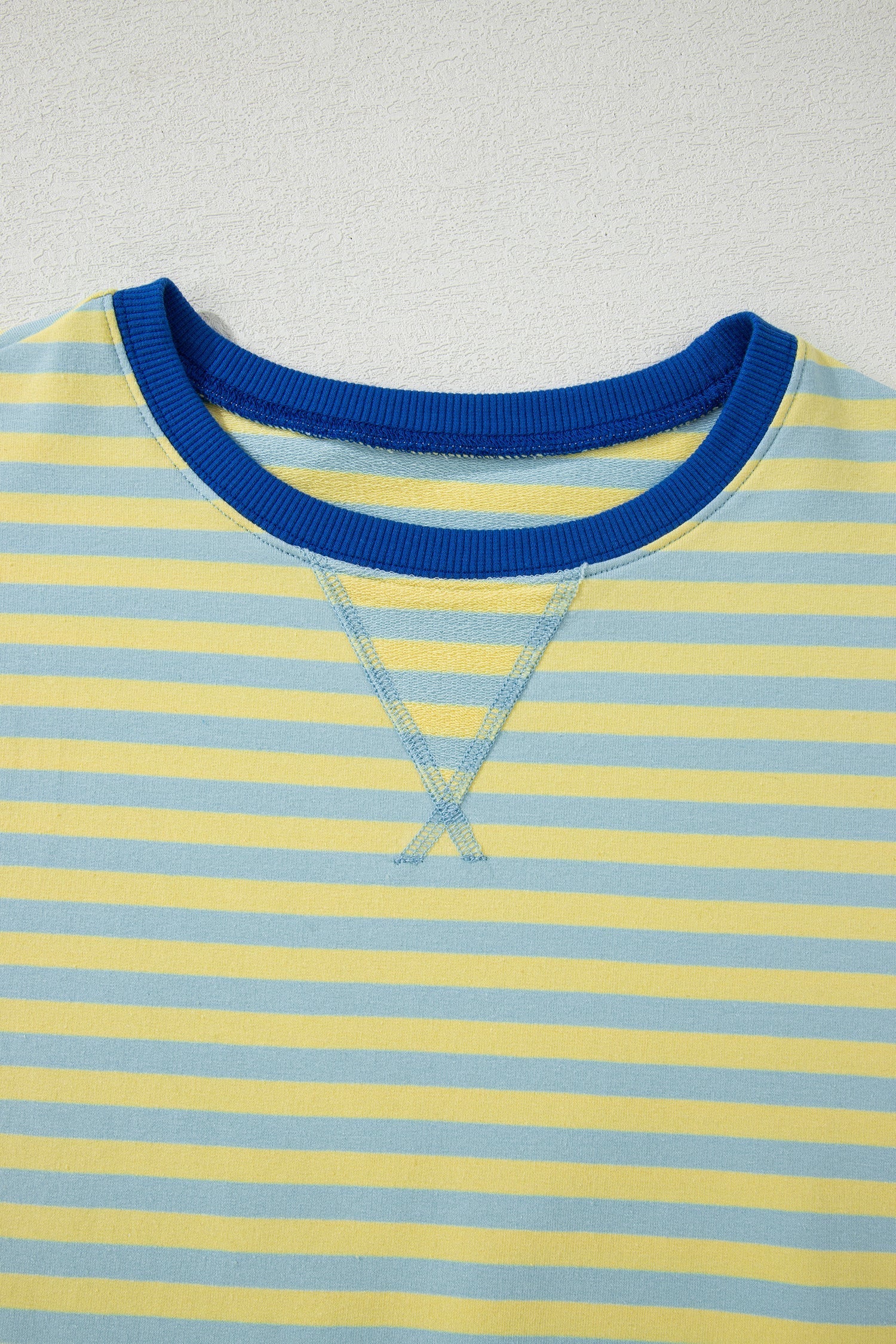 Drop-Shoulder Boxy Stripe Boxy Everyday Terry Short Set in Yellow