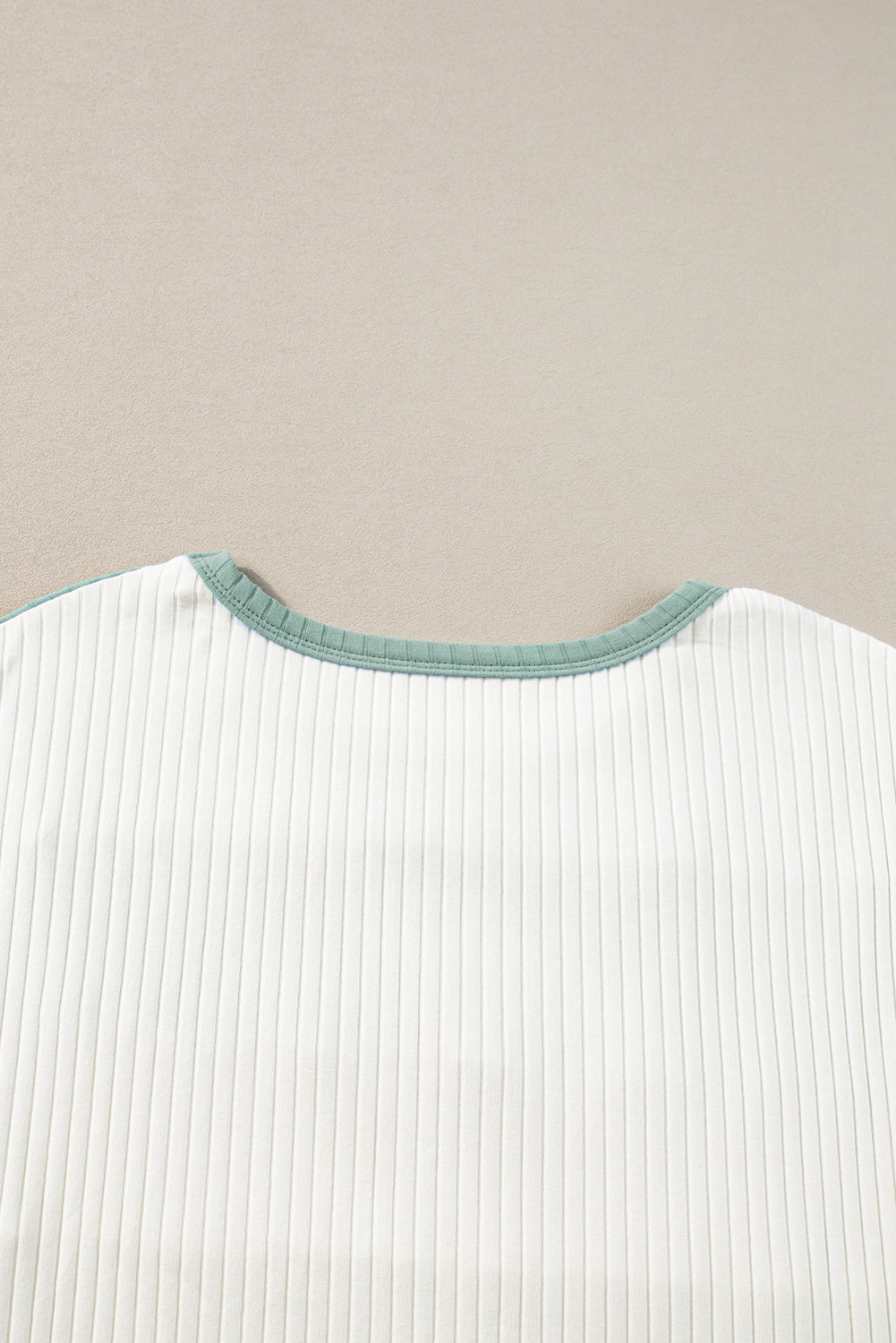 Ribbed Color Block Patchwork T-shirt