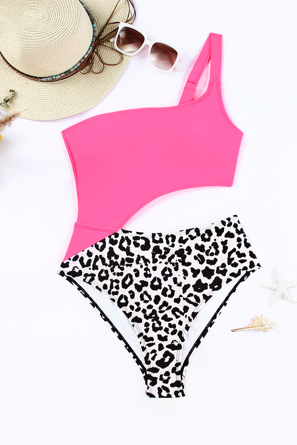 Swimsuit for Women Asymmetric Cutout One Piece