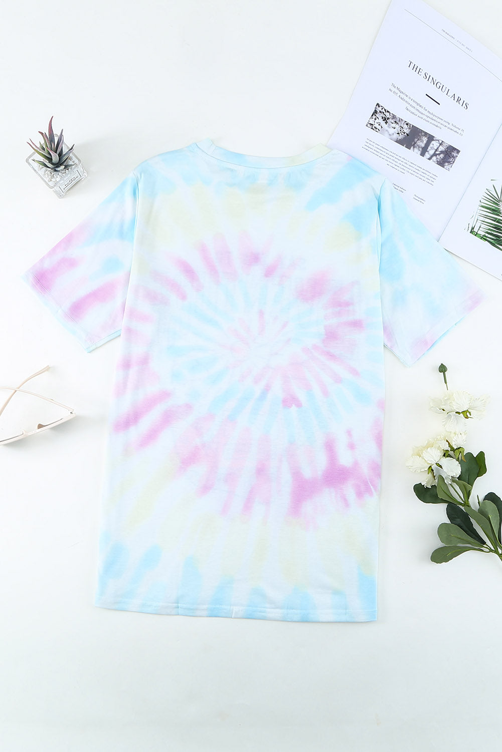 DITES OUI À L'AVENTURE T-shirt imprimé tie-dye