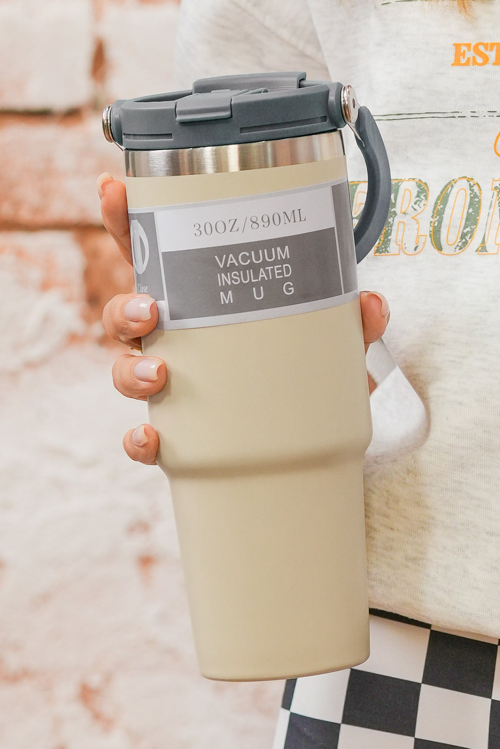 Insulated Vacuum Minimalist Vacuum Cup with Handle 30oz