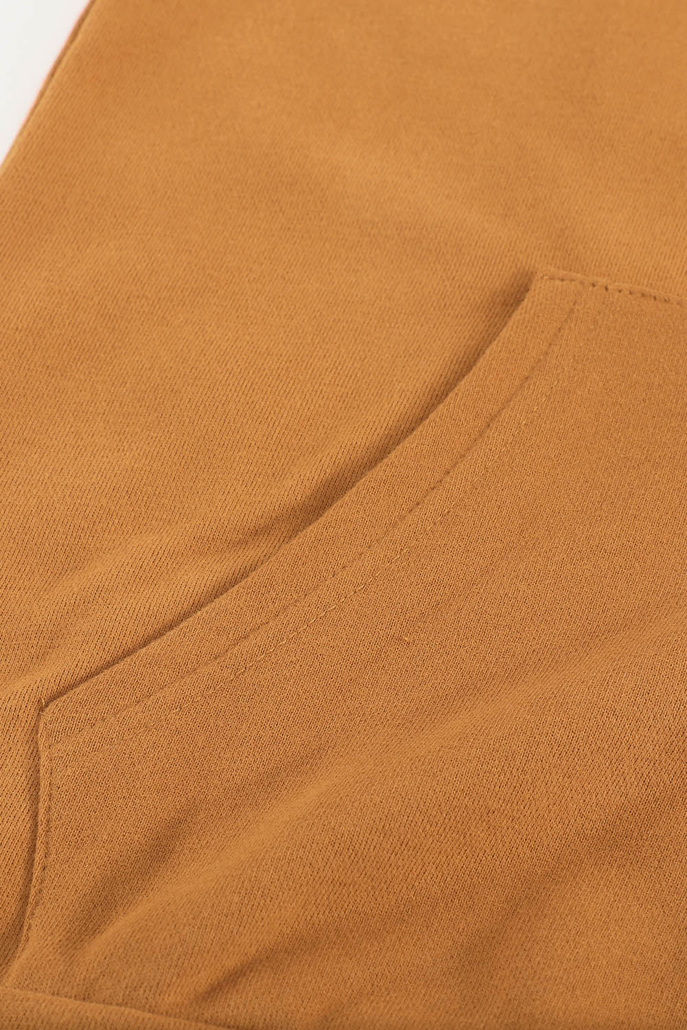 Women's Jacket with Zip-Front Pocket Drawcord Brown Hoodie