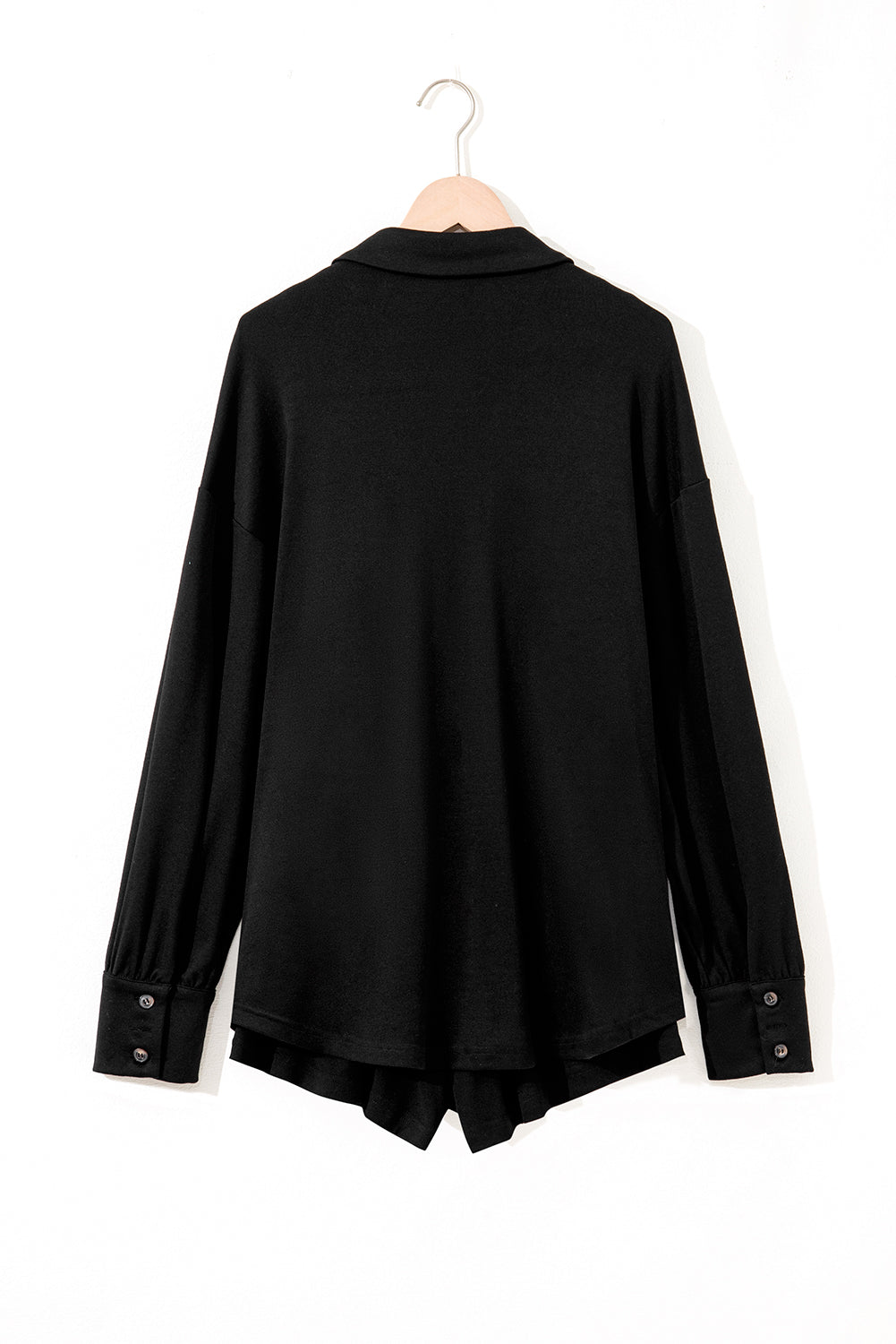 3 Tank Pcs Crop Top Shorts with Cardigan Lounge Set in Black