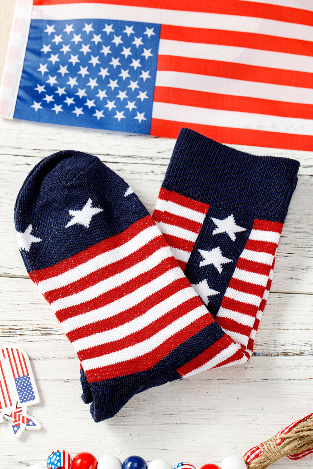 Inspired Stripes American Stripes Stars Crew Socks
