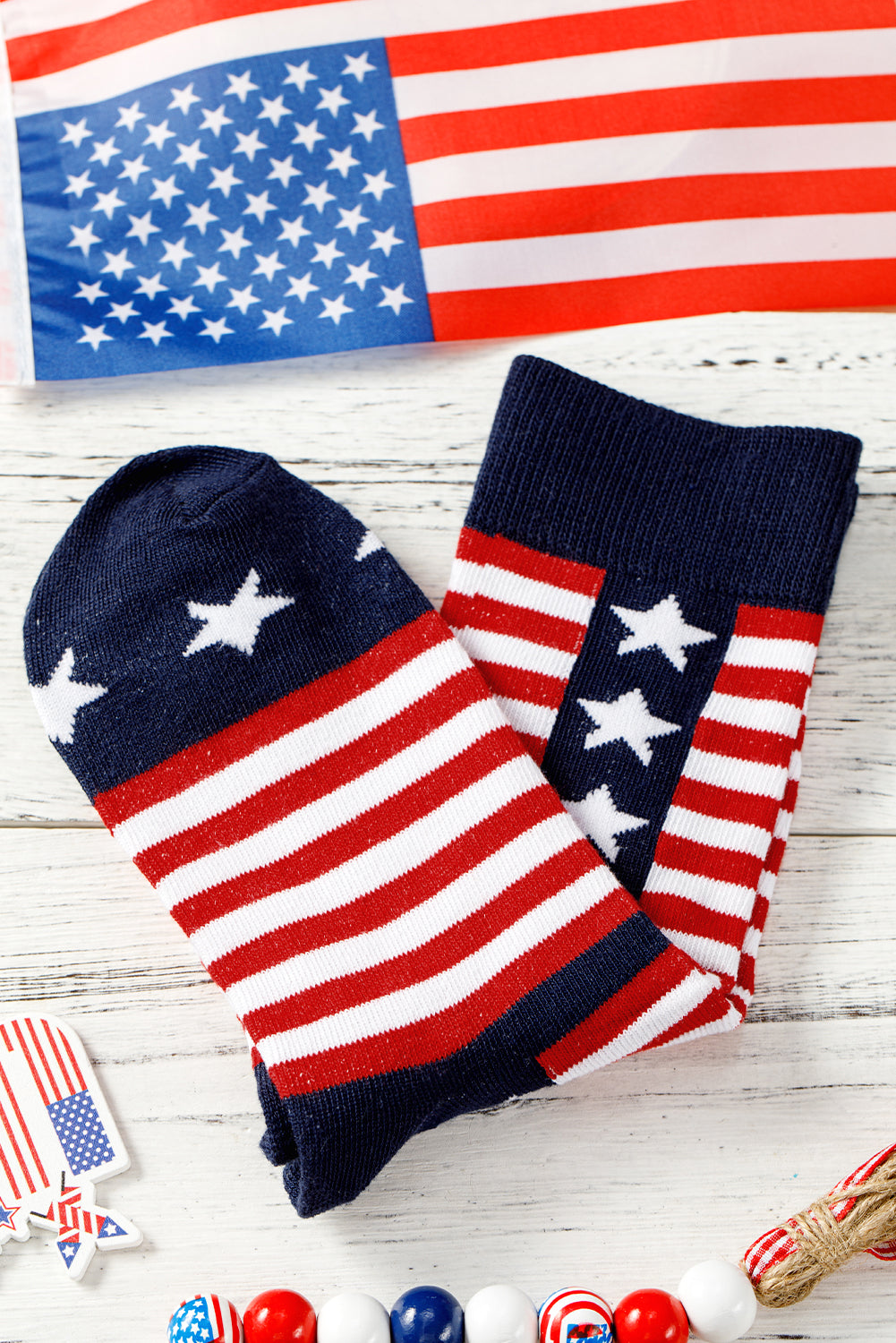 Inspired Stripes American Stripes Stars Crew Socks