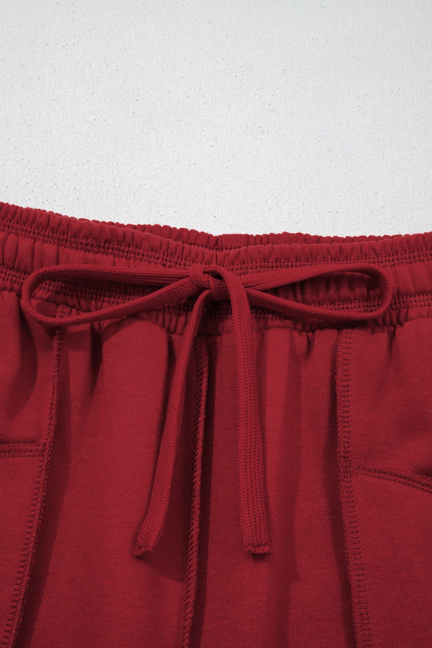 Racing Boxy Red Drop-Shoulder Tee and Barrel Pants Set