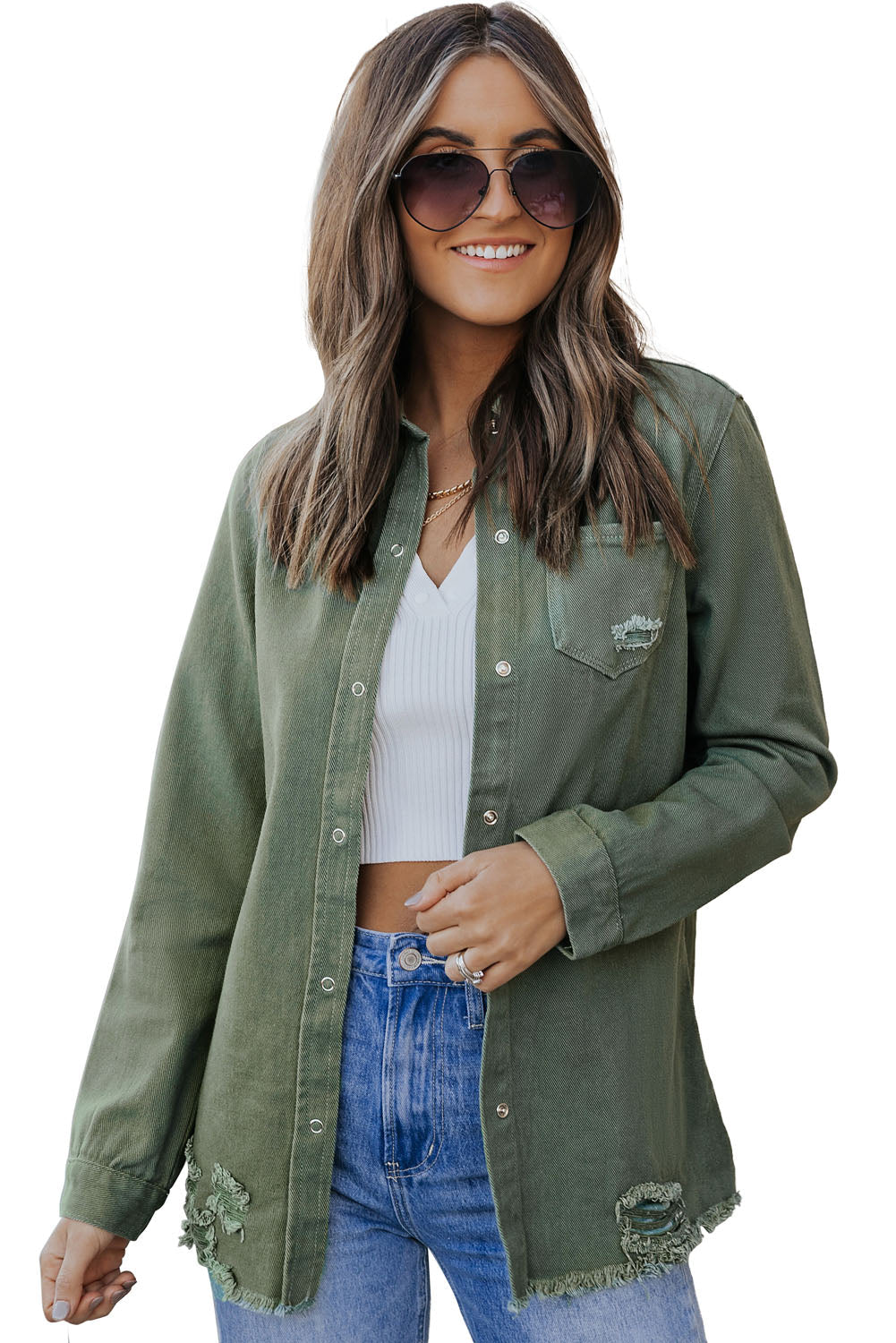 Ripped Denim Jacket