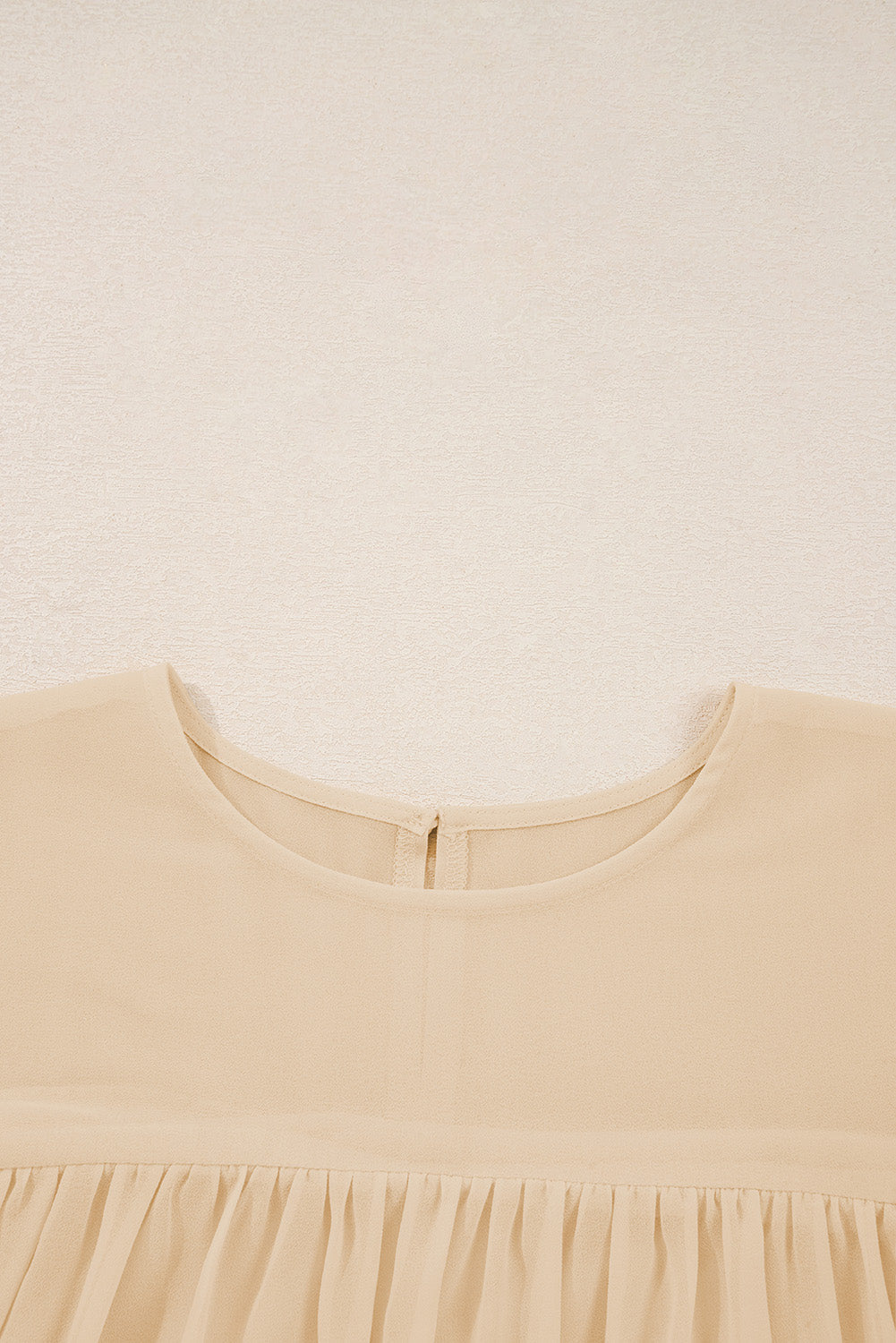 Pleated Ruffle Long-Sleeved Chiffon Blouse
