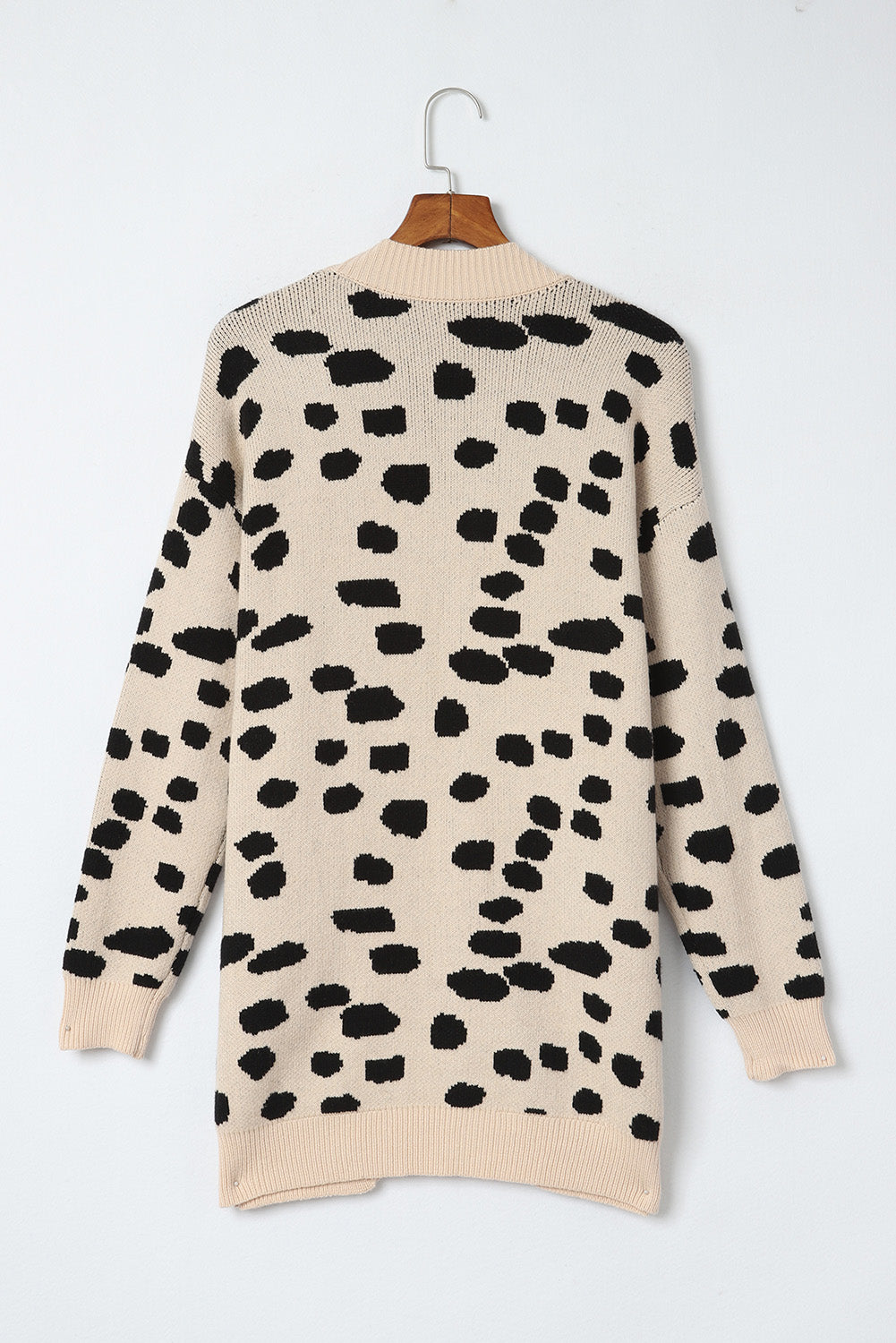 Women's Animal Spotted Pattern Open Front Cardigan