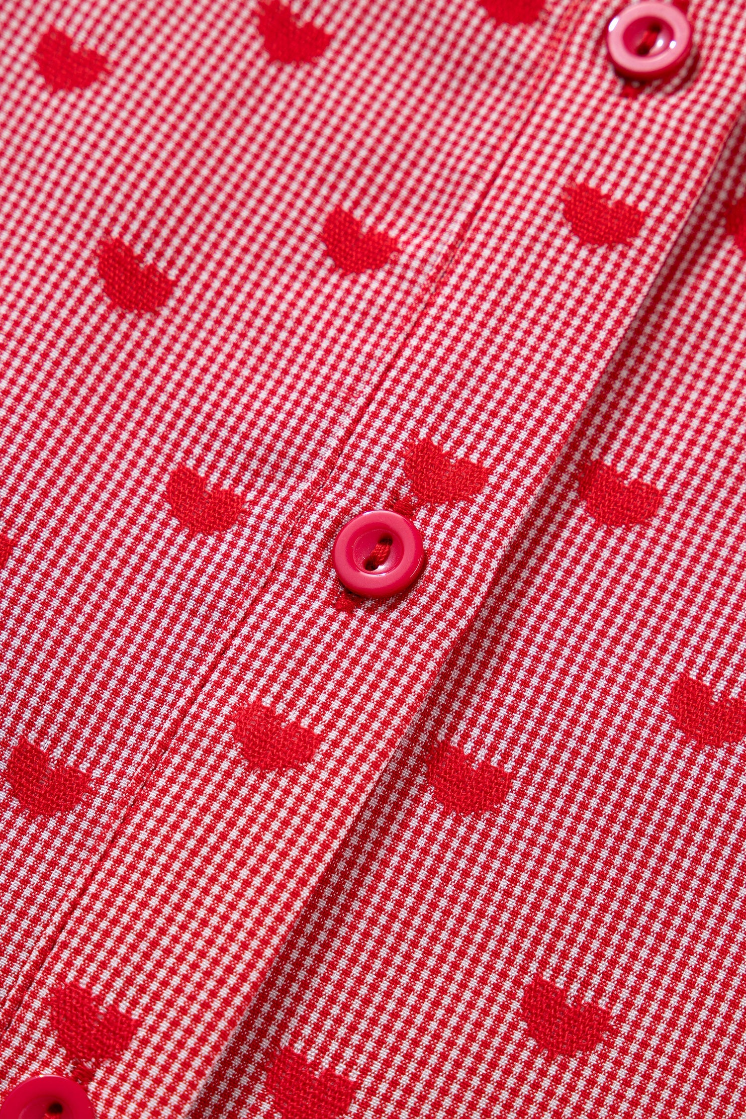 Shape Print Heart Print Half Sleeve Loose Valentine Shirt