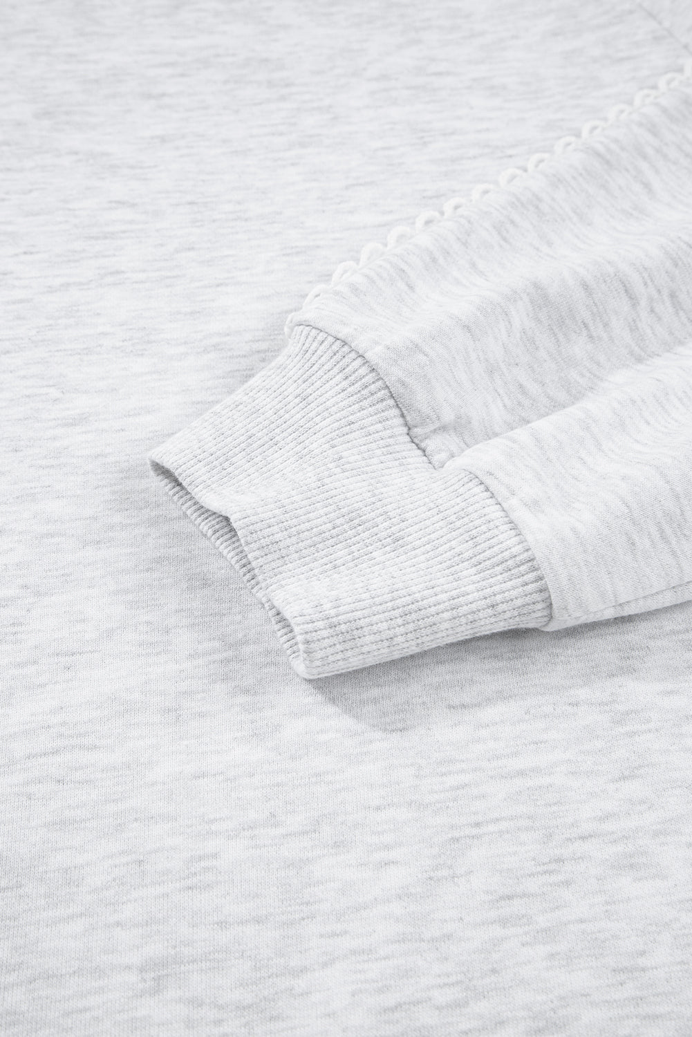 Lace Sleeve Patchwork Raglan Crew-Neck Sweatshirt