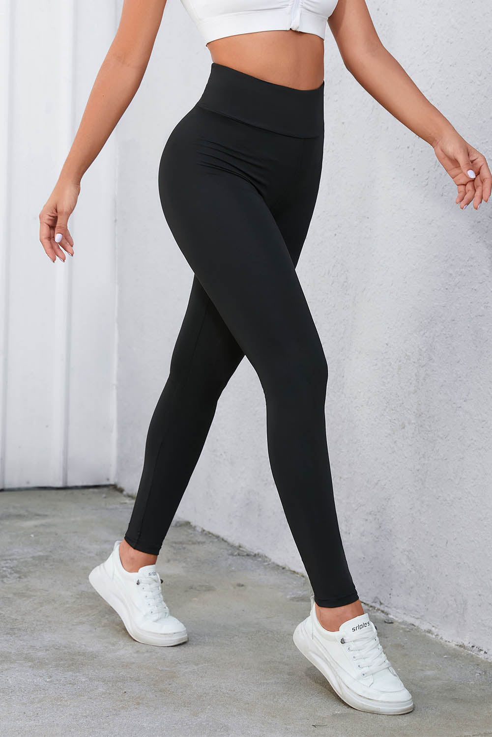Women's Leggings with Tummy Control High-Rise Criss Cross