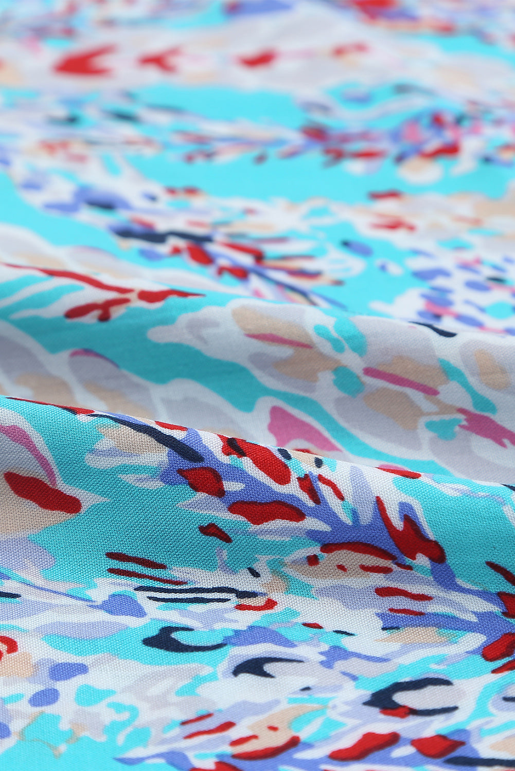 Women's Maxi Dress Featuring Wrap V Neck Floral-Print