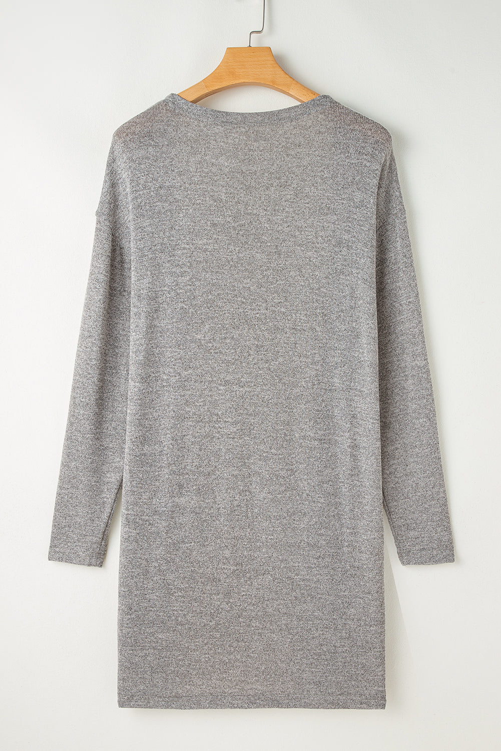 Solid High Rise Open-Front Lightweight Cardigan