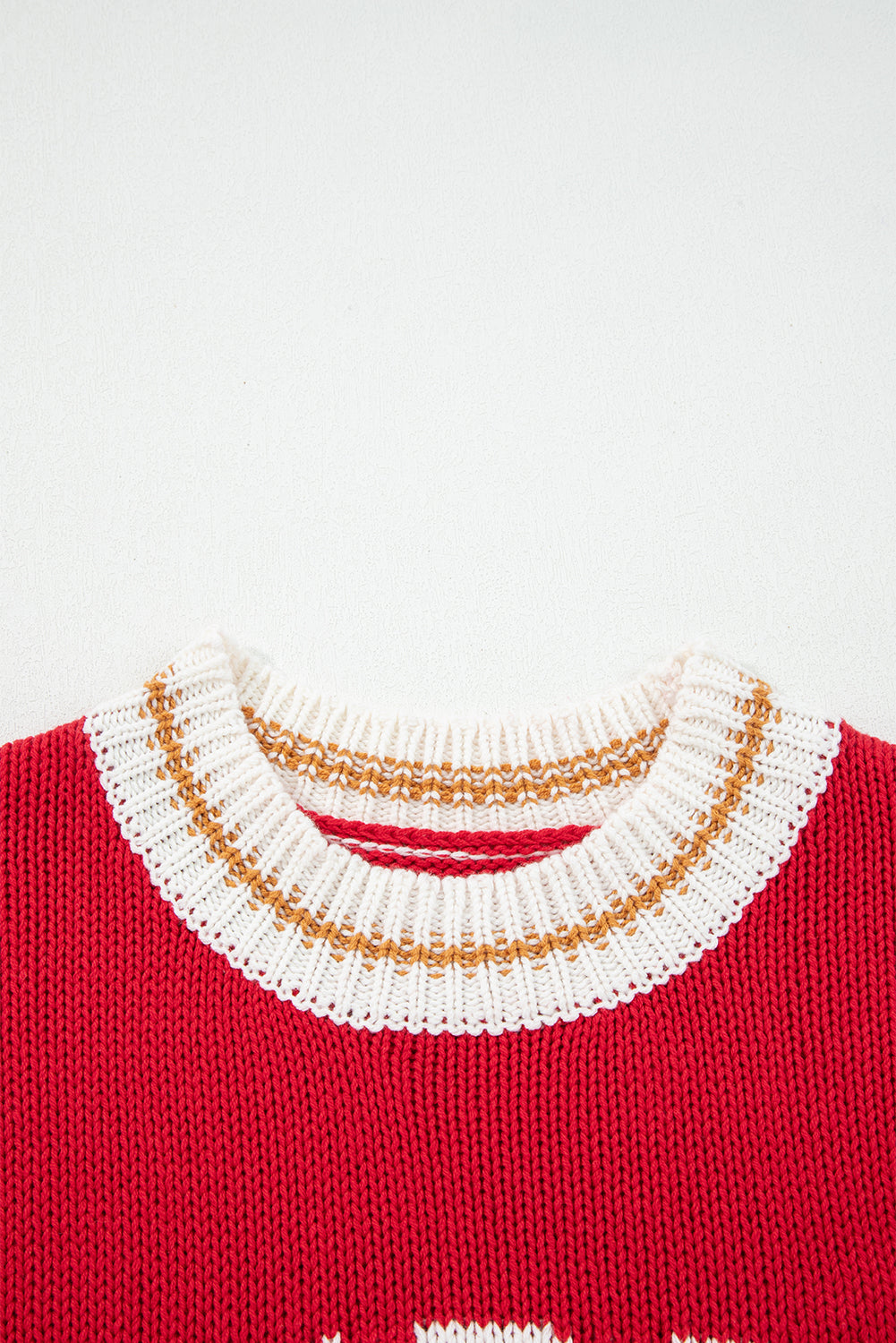 Colorblock Edge MERRY Edge Drop-Shoulder Cozy Knit Top