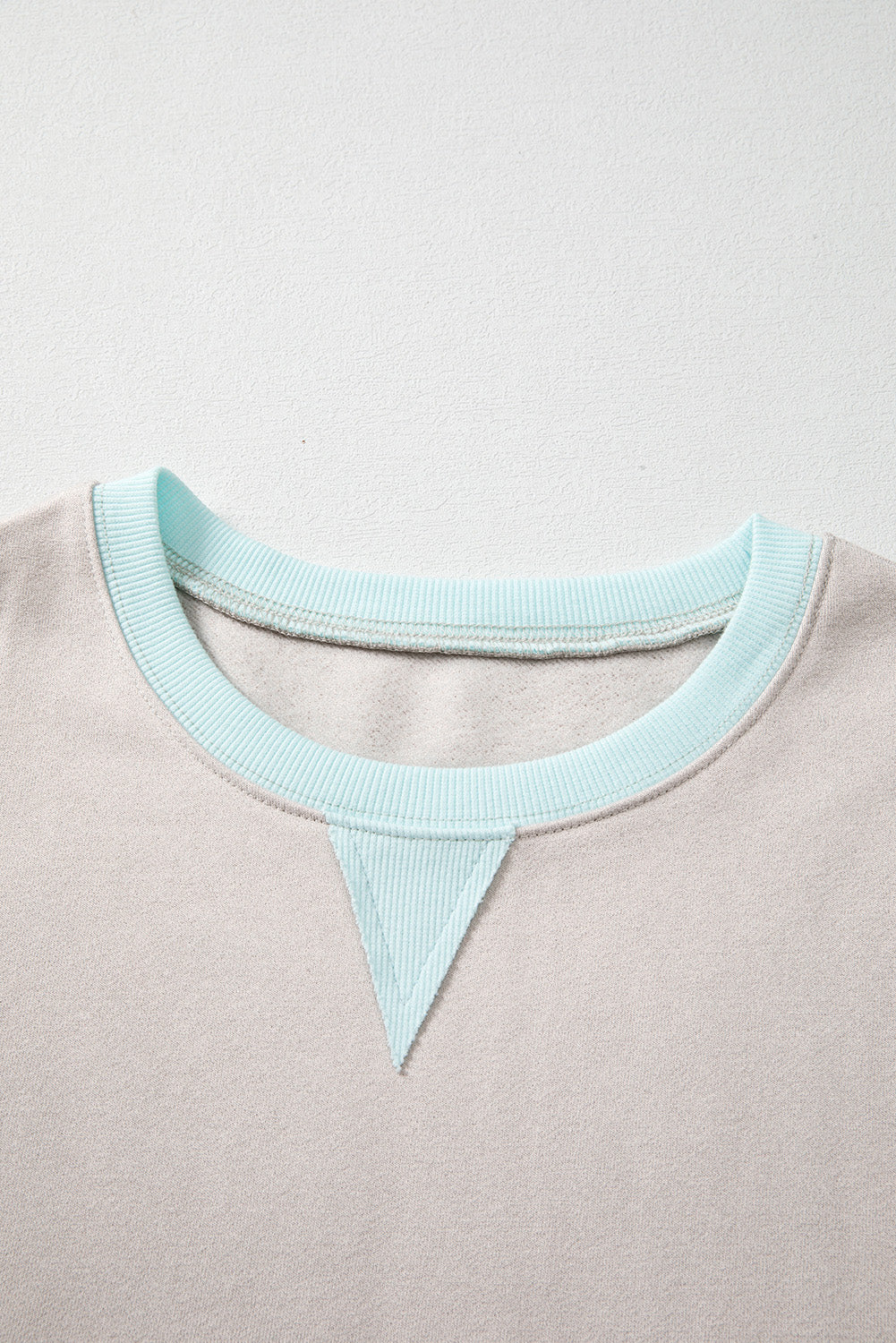 Striped Colorblock Patchwork Drop-Shoulder Sweatshirt