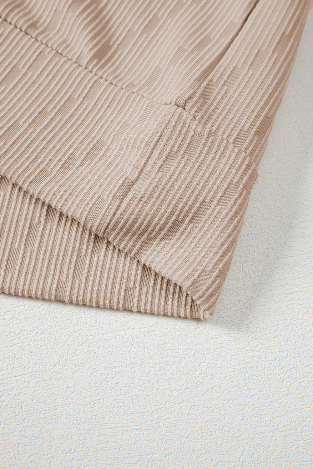 Solid Textured Long-Sleeved Top