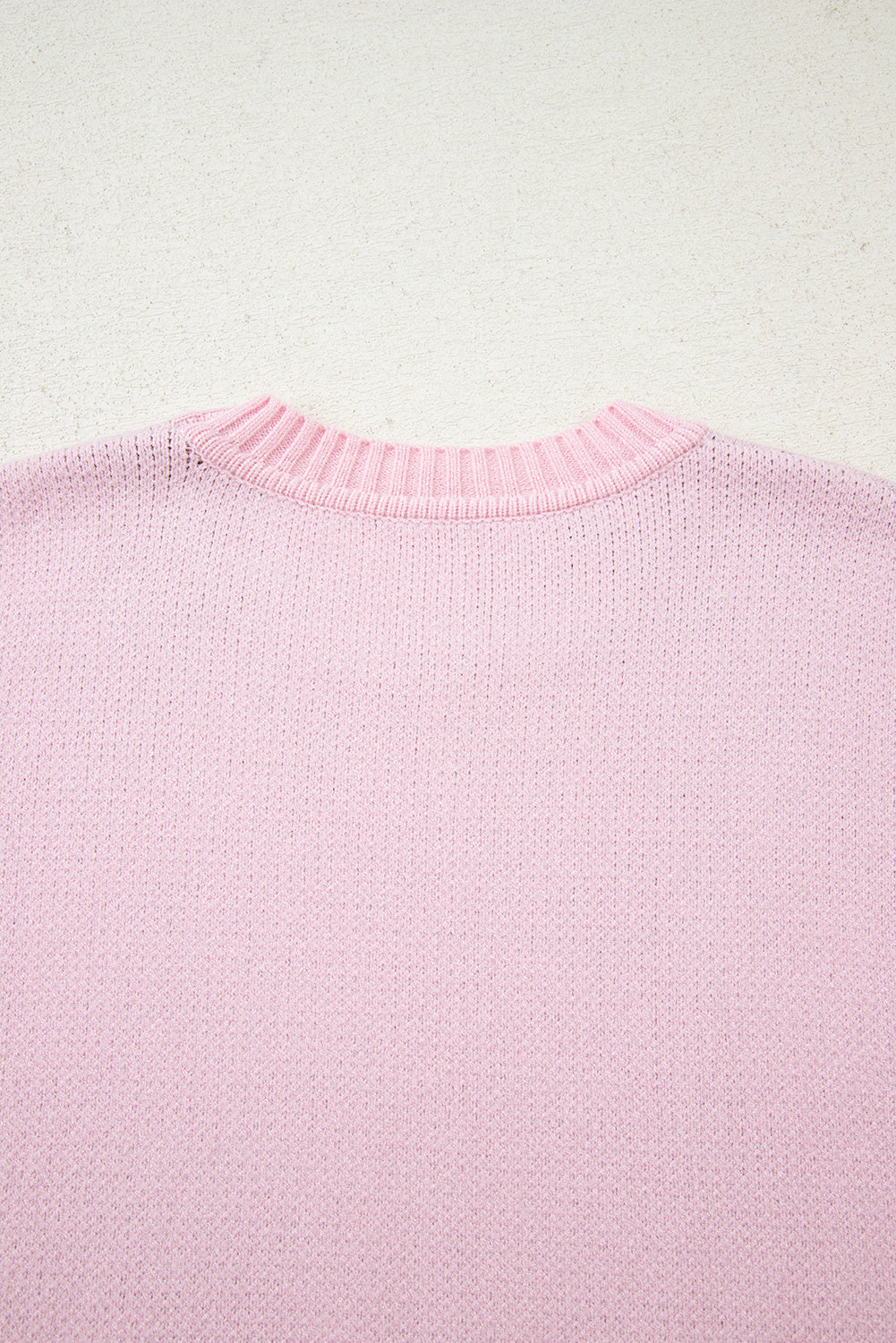 Christmas Ginger Bread Man Print Round-Neck Everyday Knit Top