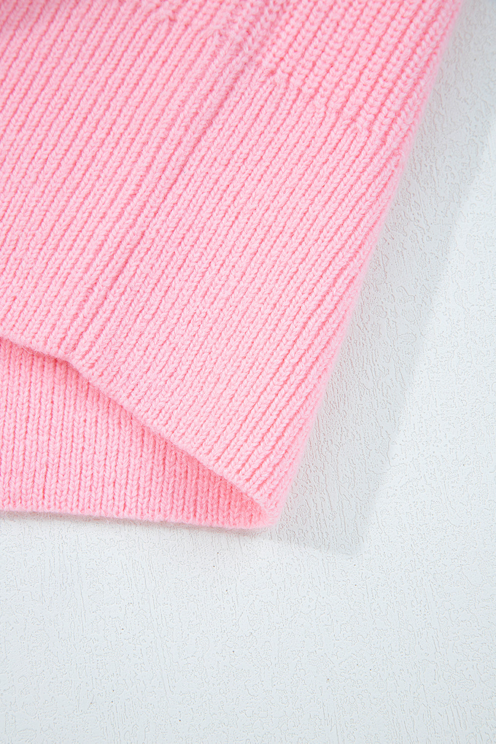Cane Merry Candy Puffy Knit Crew-Neck Knit Top