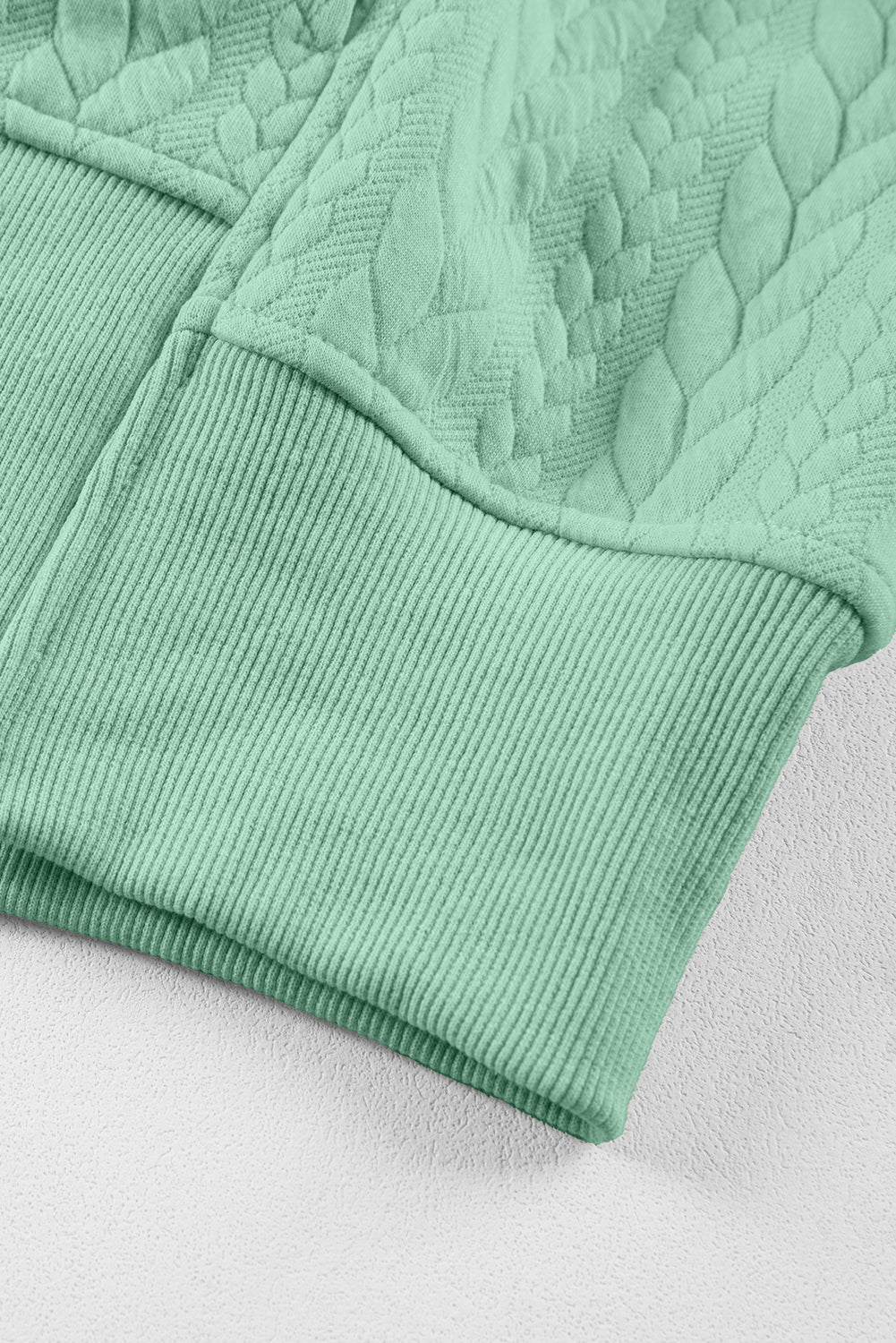 Cable Textured Baggy Solid Hoodie