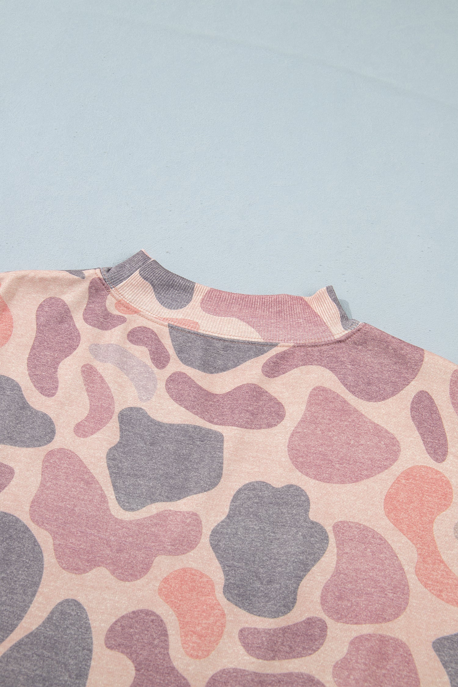 Camo Western Print Howdy Style Baggy Pullover Sweatshirt in Multicolour