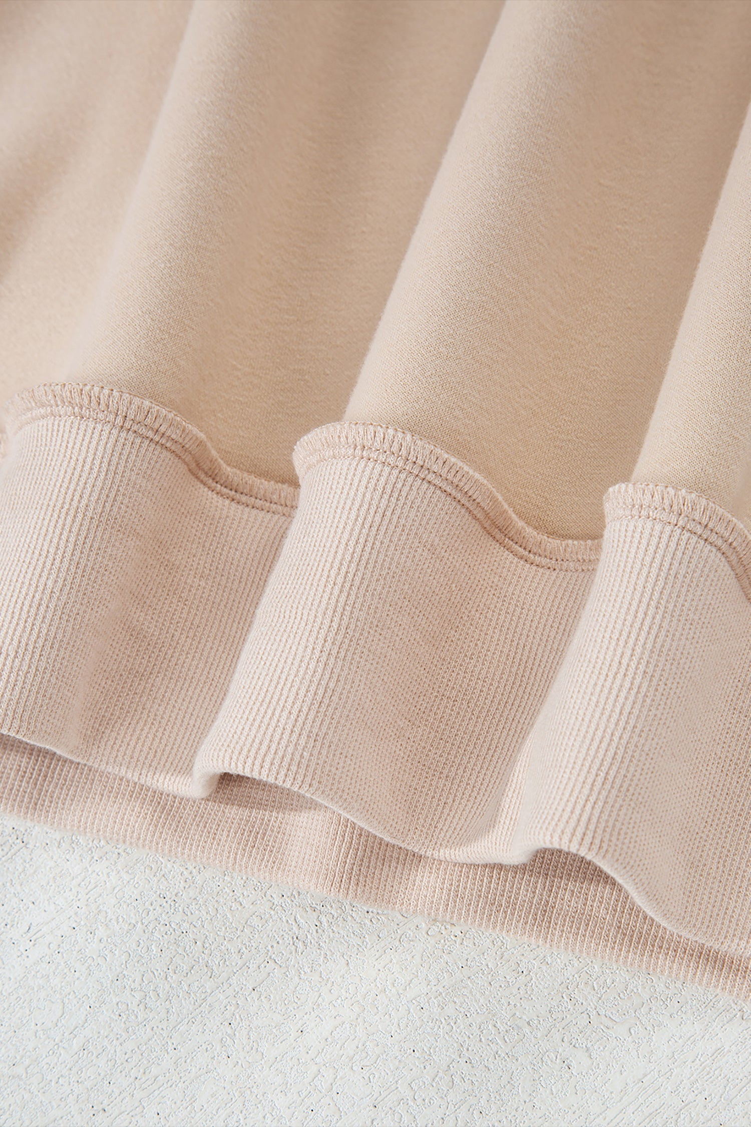 Apricot Oversize Winter Oversize Reversible Mock-Neck Sweatshirt