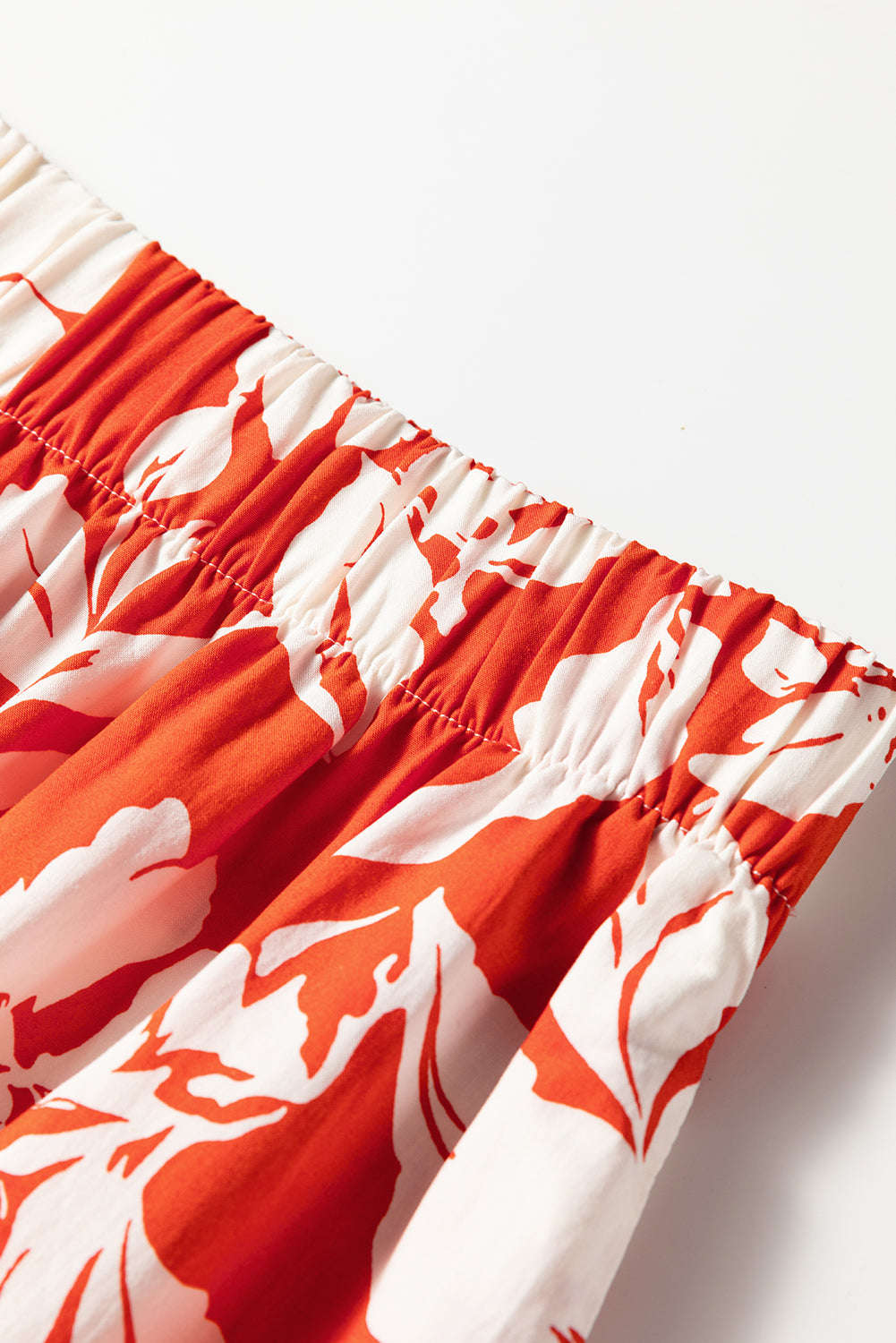 High Western Split Floral Cowgirl Maxi Skirt in Red