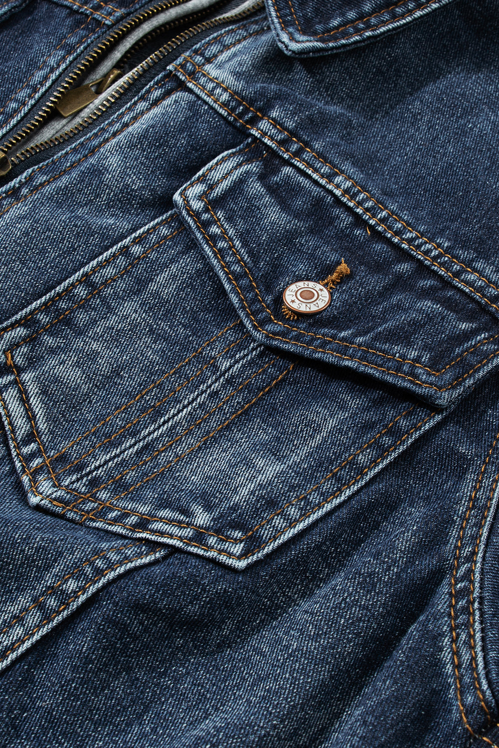 Women's Hooded Zip-Front Denim Jacket