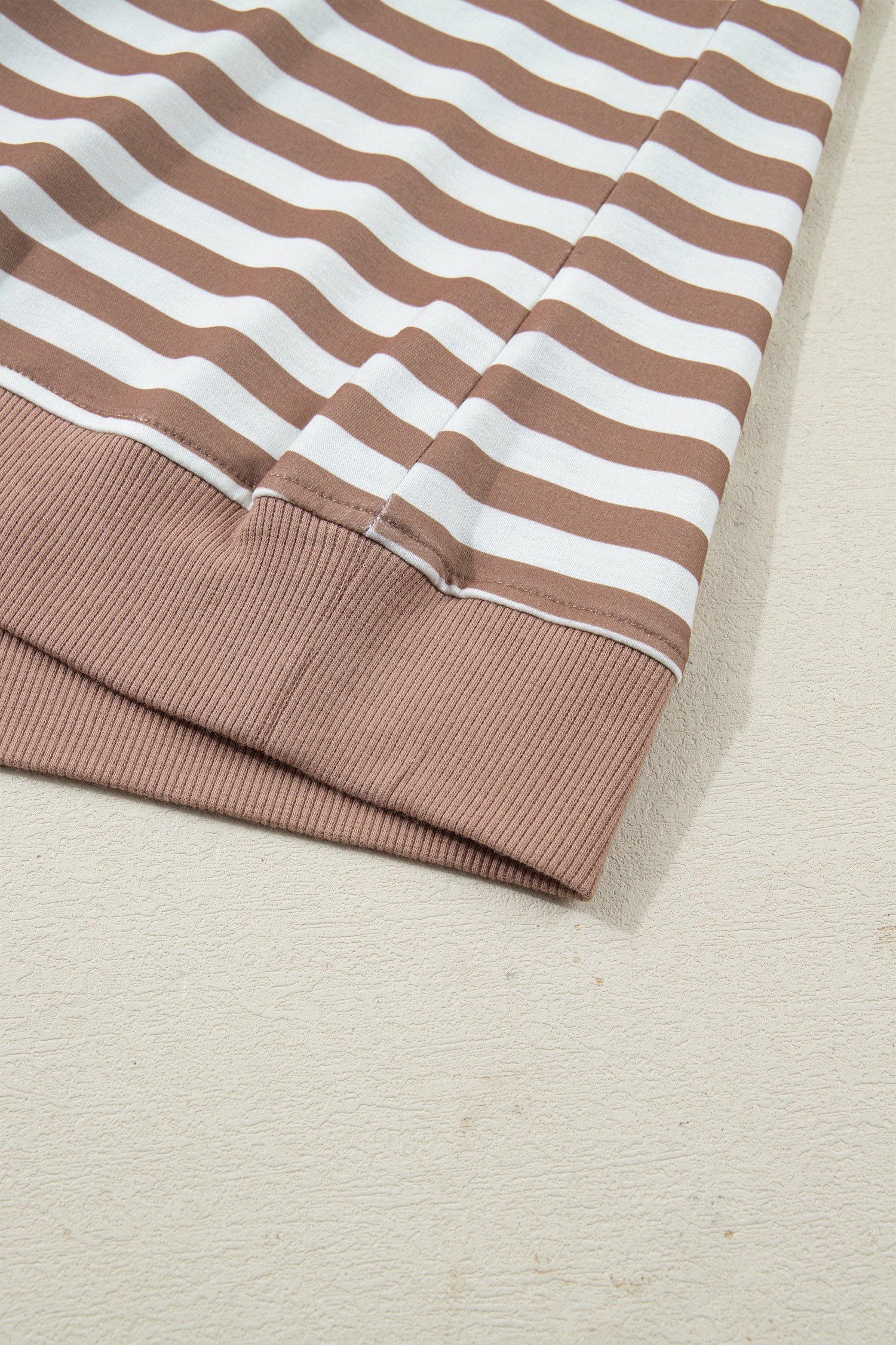 Bubble Stripe Short Sleeve T Shirt in Khaki