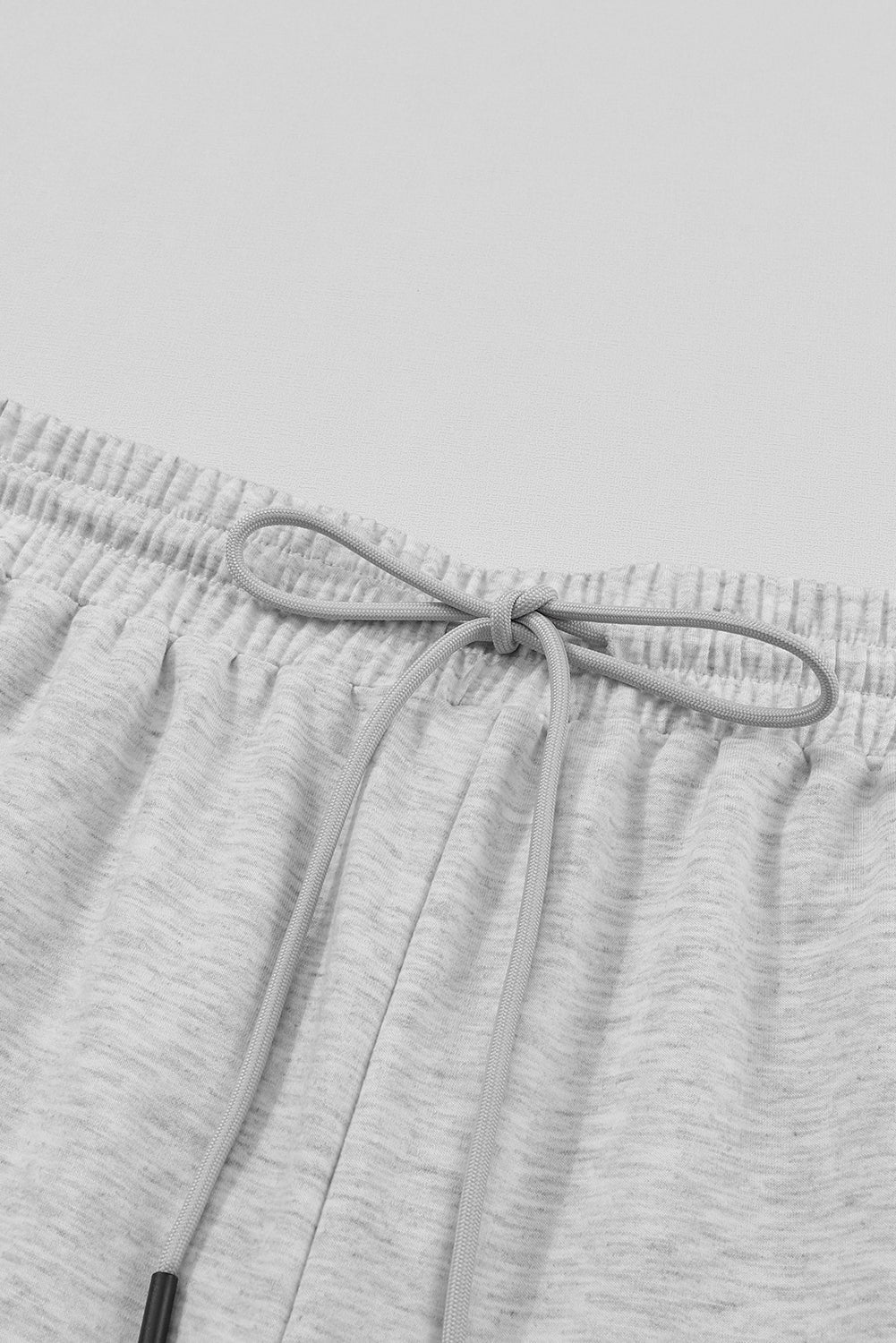 Zip Solid Half Drawcord High-Waisted Lounge Set