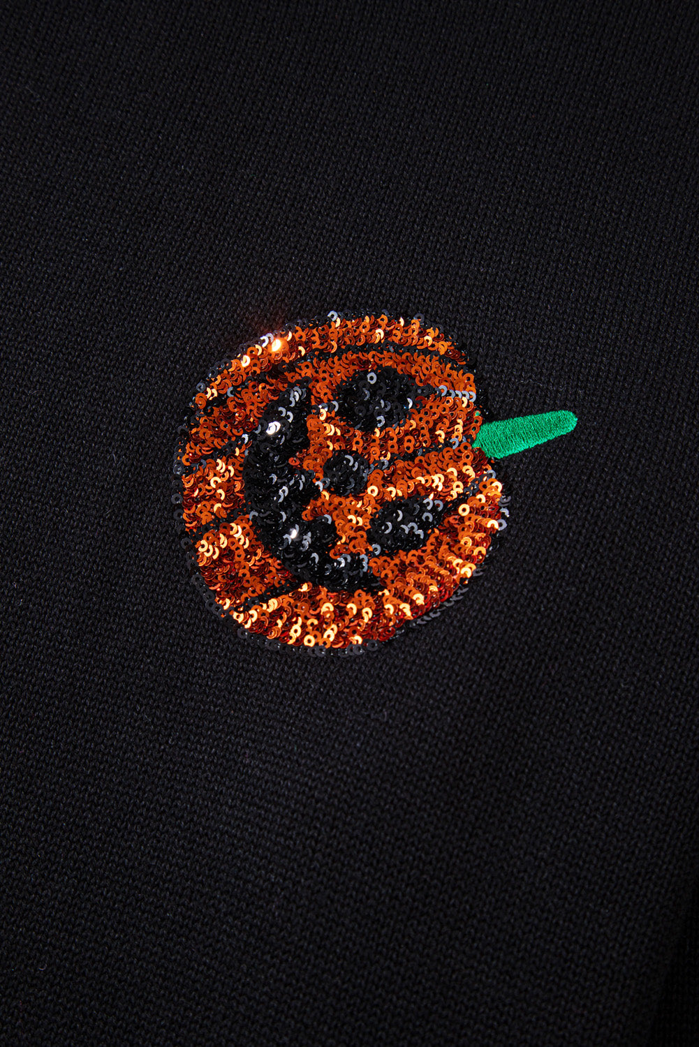 Pull d'Halloween à Motif de Citrouille à Paillettes de Grande Taille