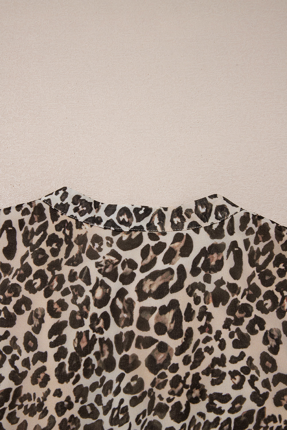 Leopard 3/4 Sleeve V-Neck Swing Dress