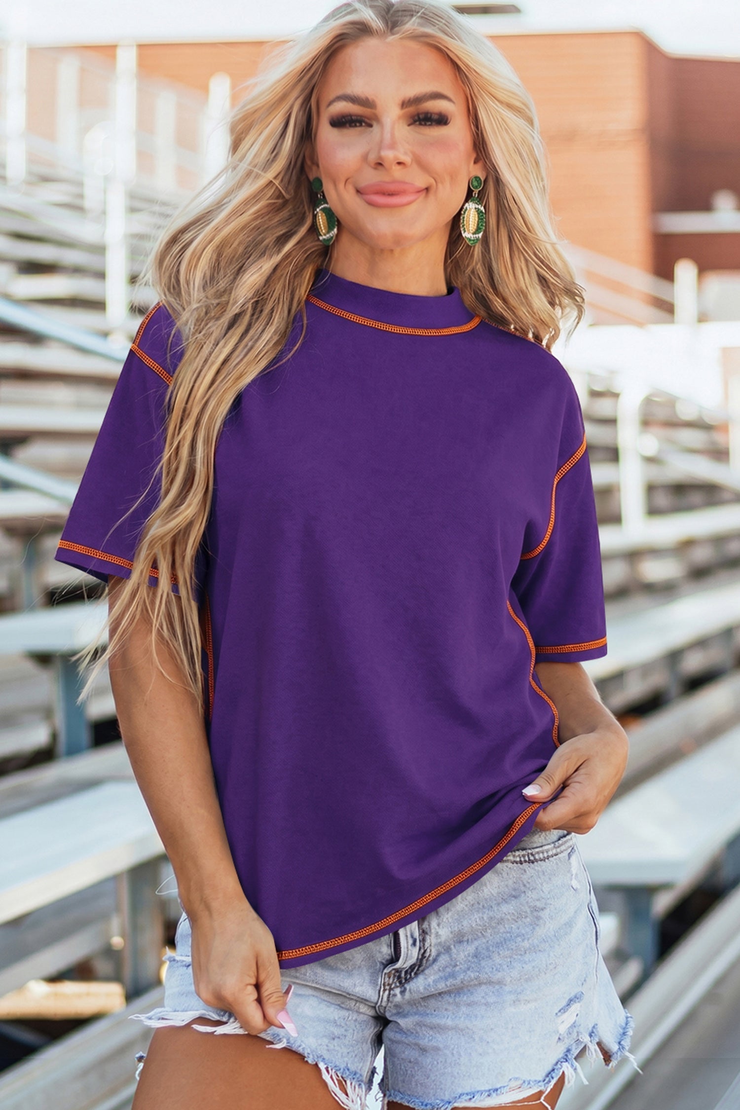 Reversible Contrast-Stitched T-Shirt