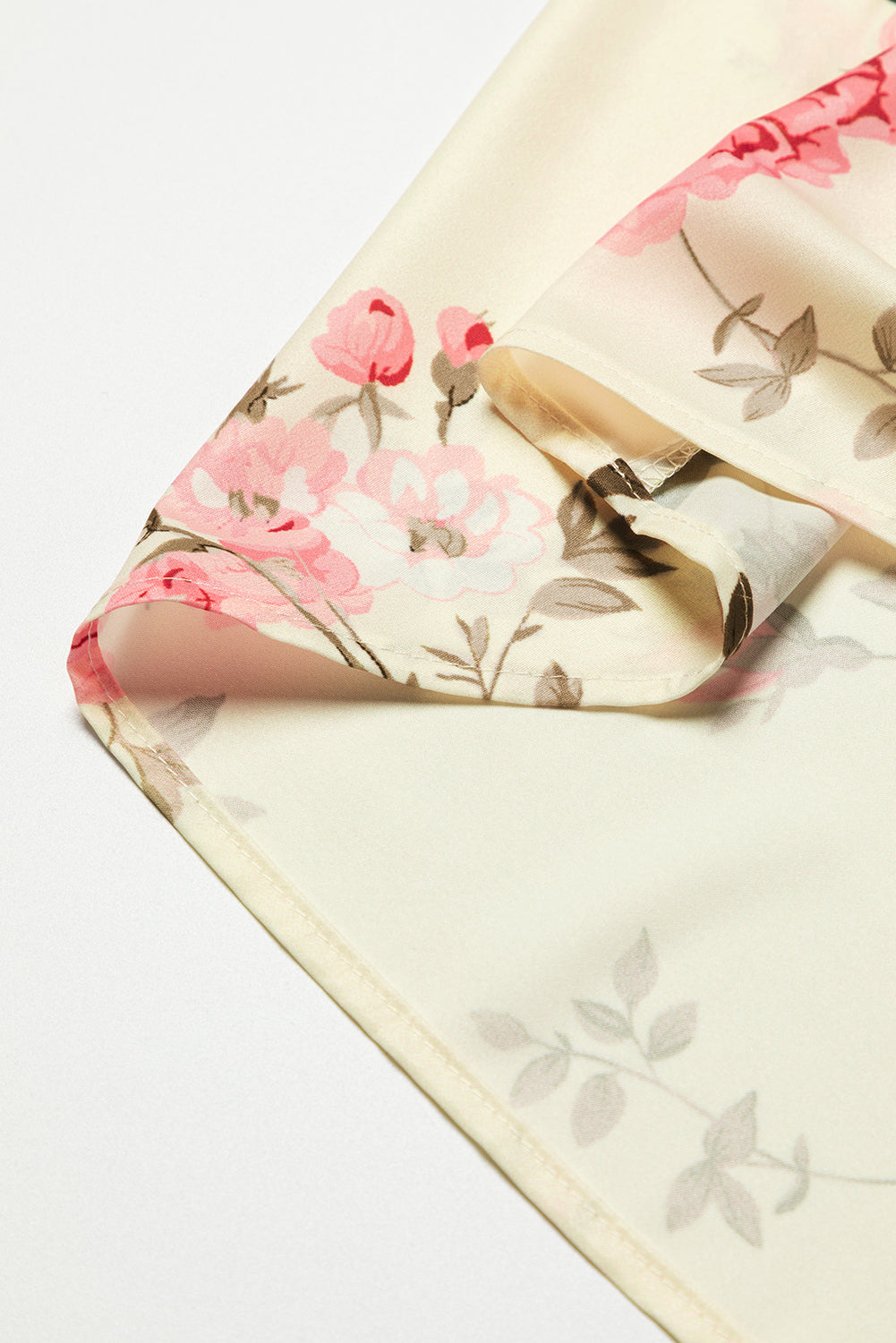 Women's V Neck Floral-Print Print Lantern Sleeve Blouse