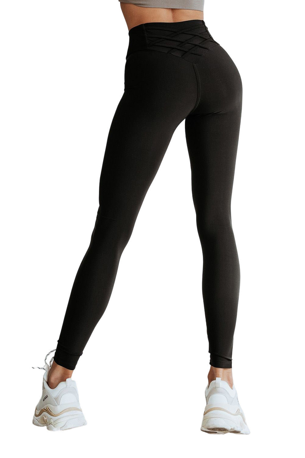 Women's Leggings with Tummy Control High-Rise Criss Cross