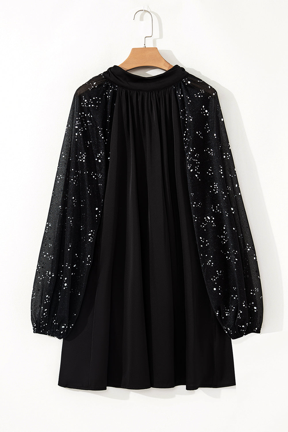 Mini Dress for Women Sparkling Mesh Sleeve